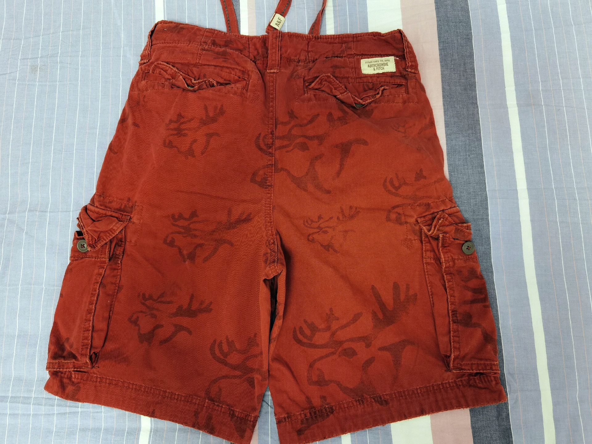 Abercrombie & Fitch AF 07 Vintage Distressed Work Shorts Size US 32 / EU 48 - 3 Thumbnail