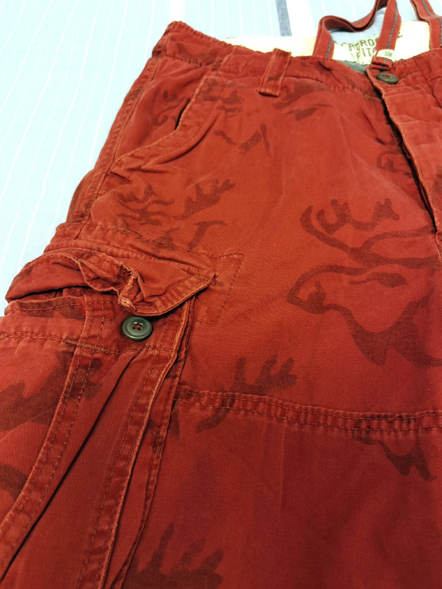 Abercrombie & Fitch AF 07 Vintage Distressed Work Shorts Size US 32 / EU 48 - 2 Thumbnail