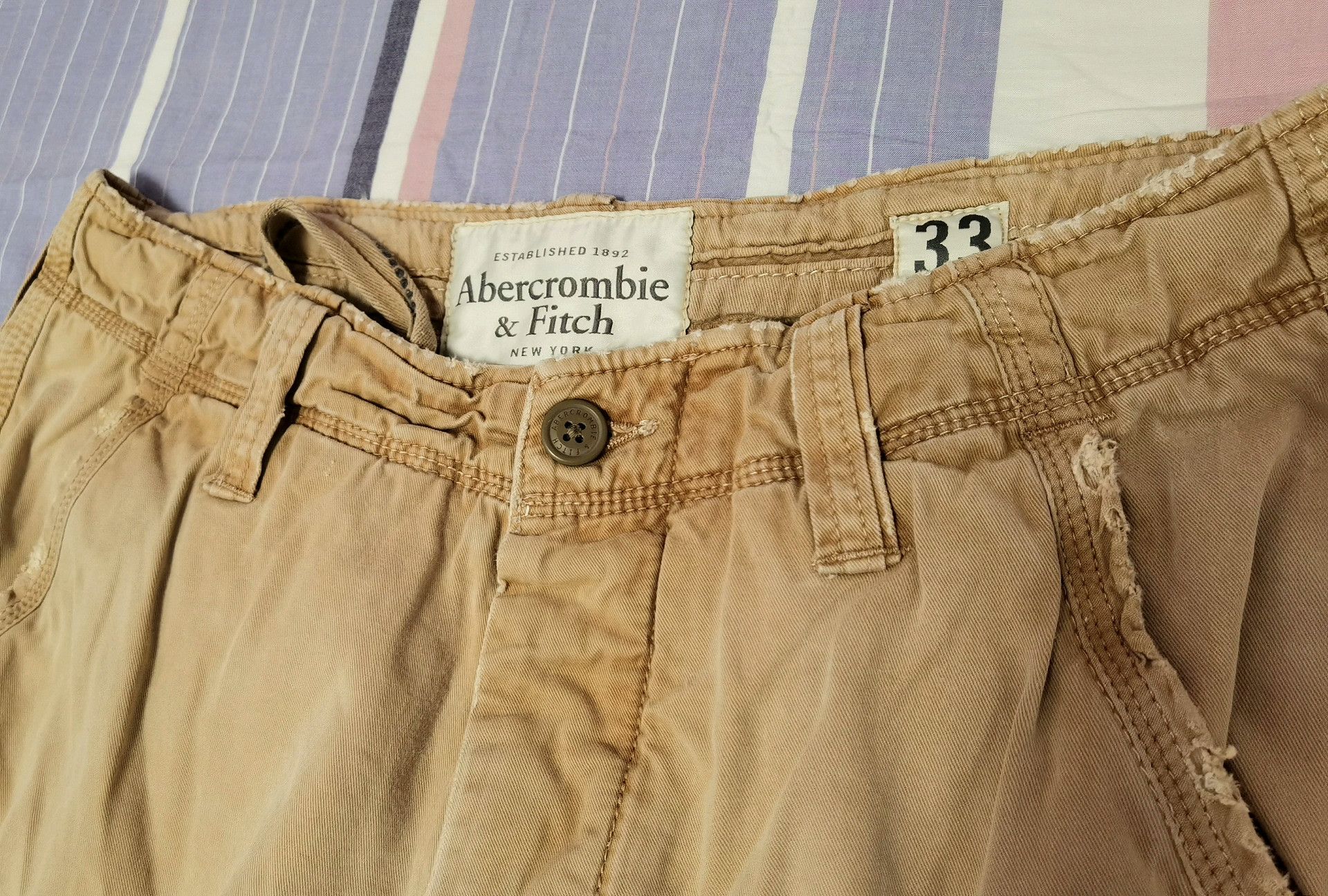 Abercrombie & Fitch AF 07 Cargo Work Shorts Size US 33 - 3 Thumbnail