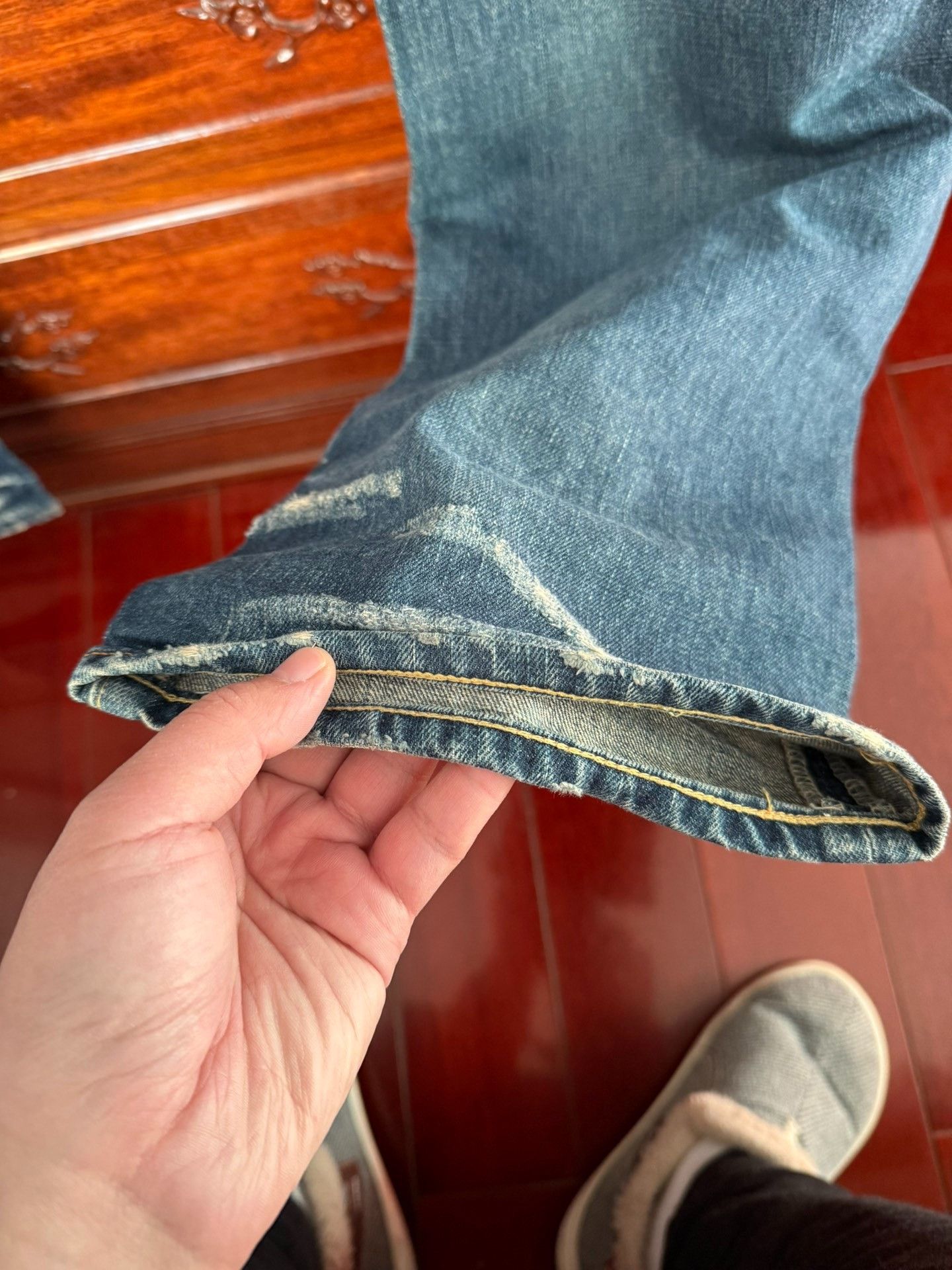 Prps PRPS Men's Straight Leg Distressed Jeans Size US 38 / EU 54 - 6 Thumbnail