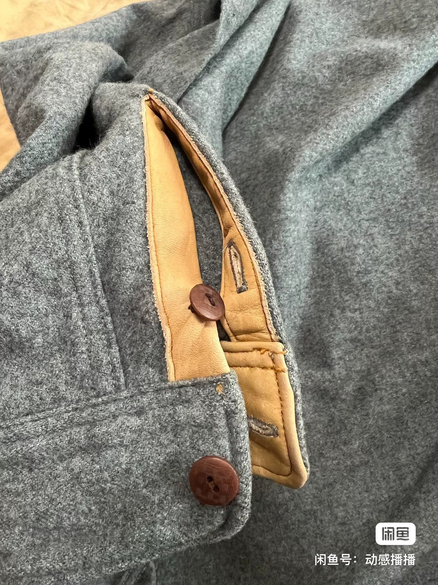 ANACHRONORM Anachronorm Men's Wool Leather-Trimmed T-shirt Size US M / EU 48-50 / 2 - 6 Thumbnail