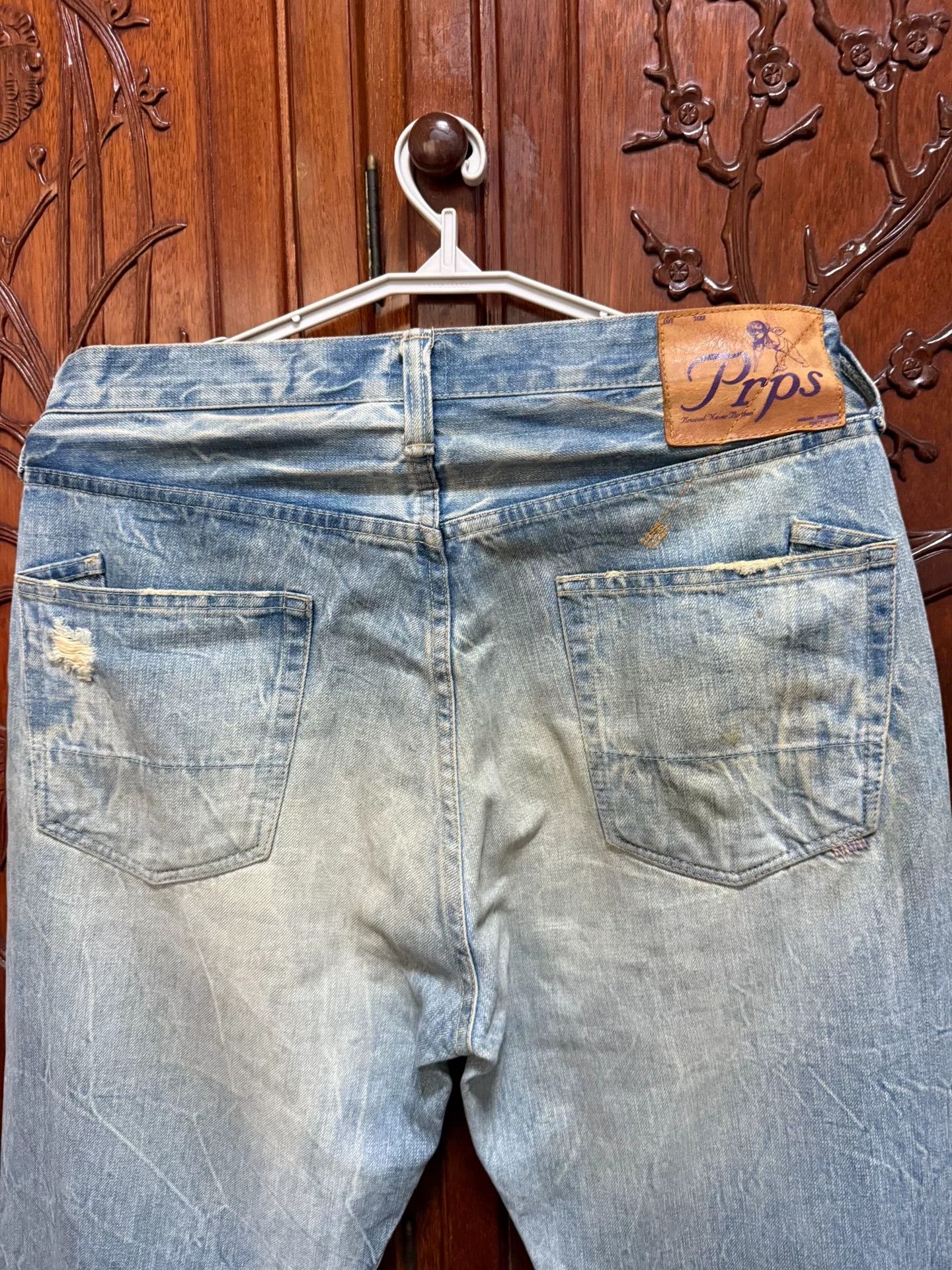 Prps PRPS Men's Straight Wide Leg Jeans 01 Size US 33 - 6 Thumbnail