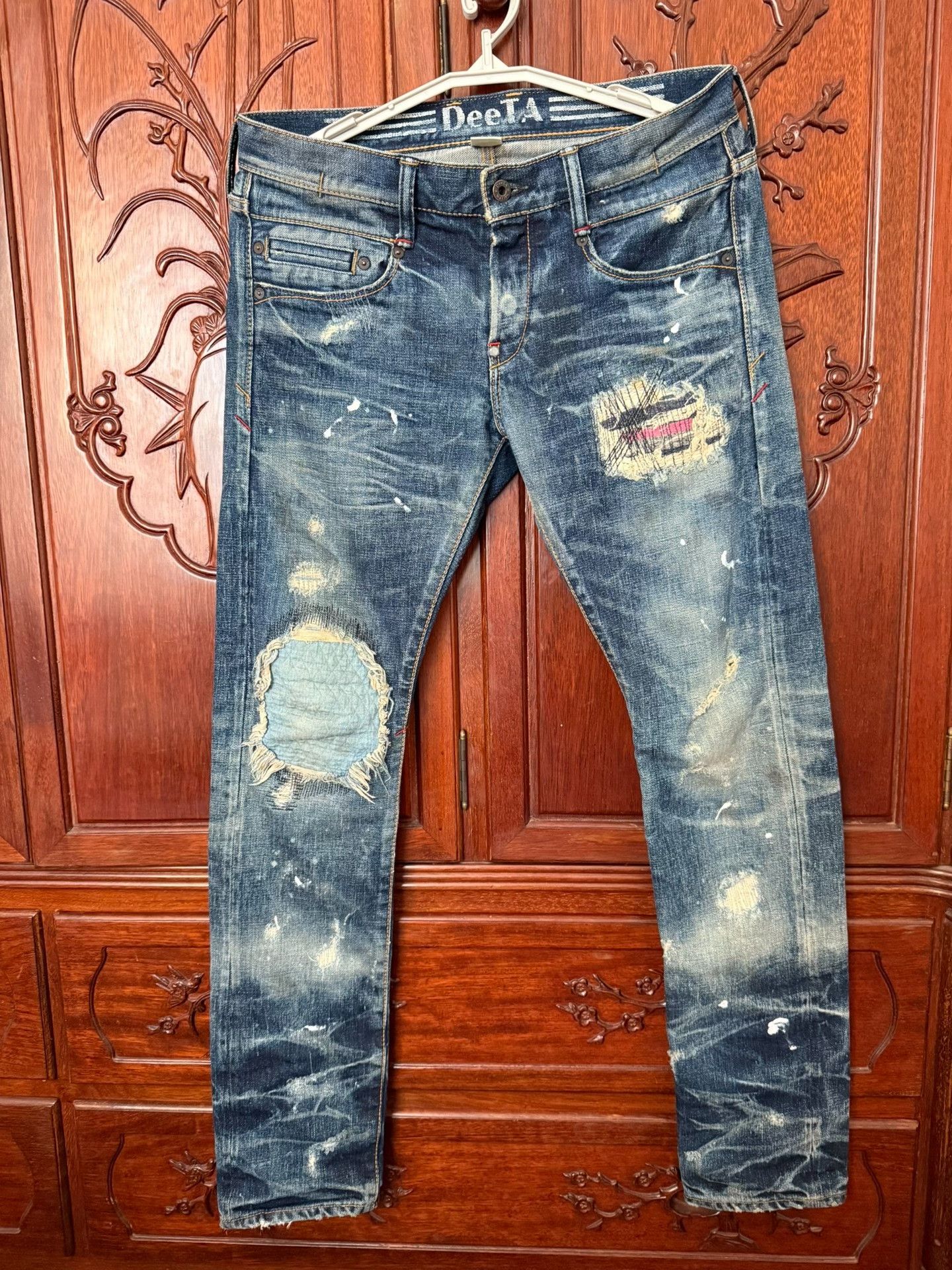 DETAJ DEETA Men's Slim Straight Jeans Size US 32 / EU 48 - 2 Thumbnail