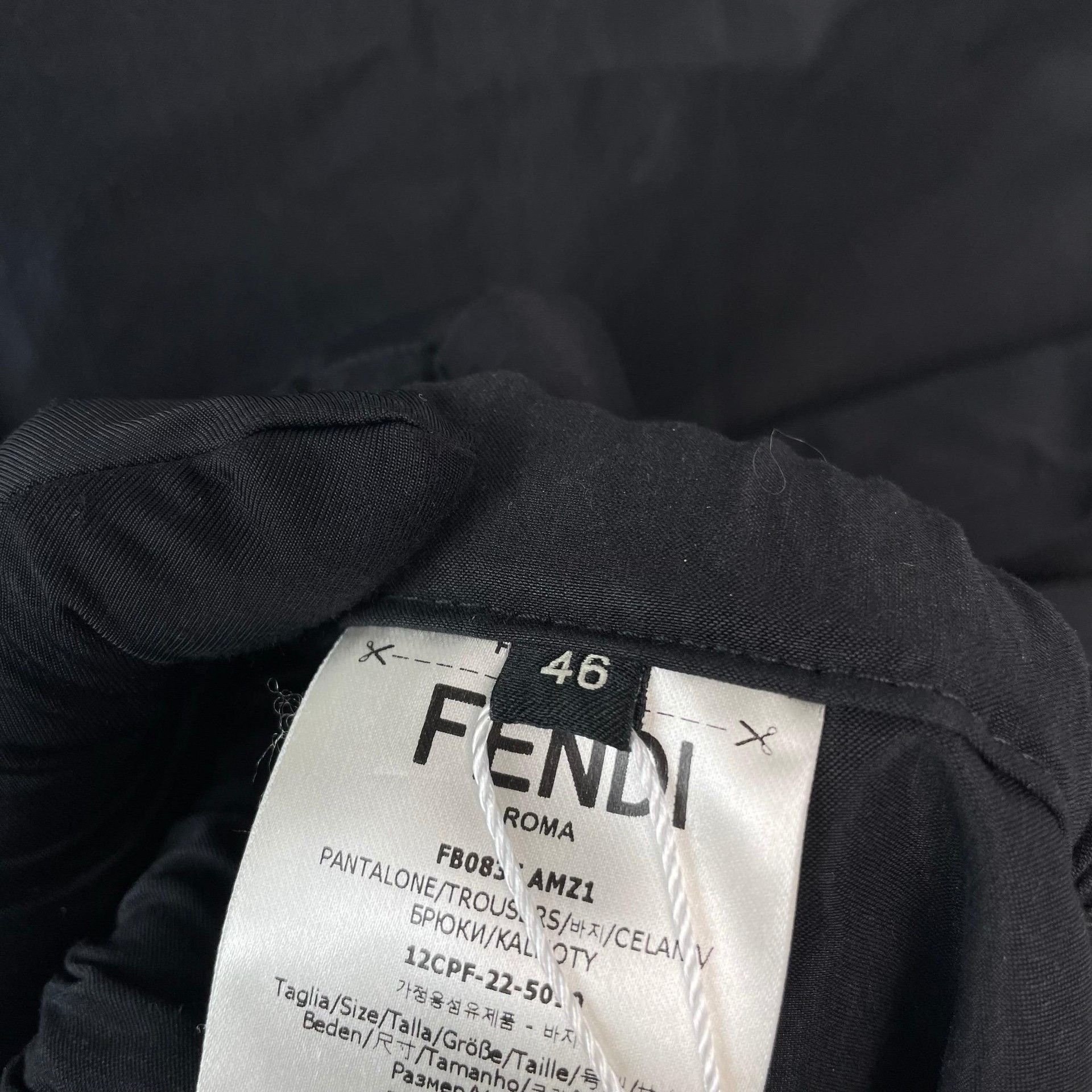 Fendi Fendi Wide-Leg Black Casual Pants 46 Men Size US 32 / EU 48 - 6 Thumbnail