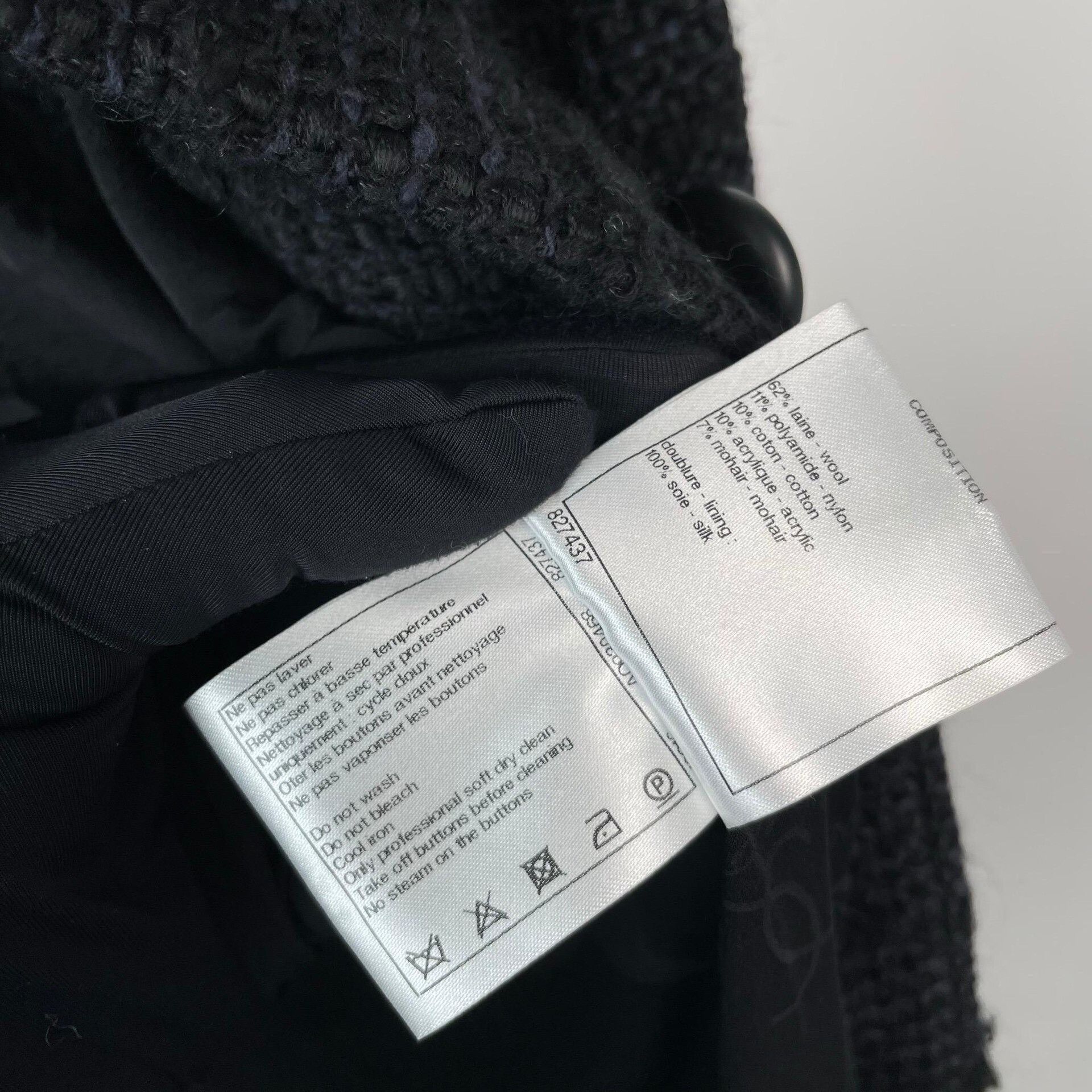 Chanel Chanel Black Heavy Coat 38 Men Size US S / EU 44-46 / 1 - 8 Thumbnail