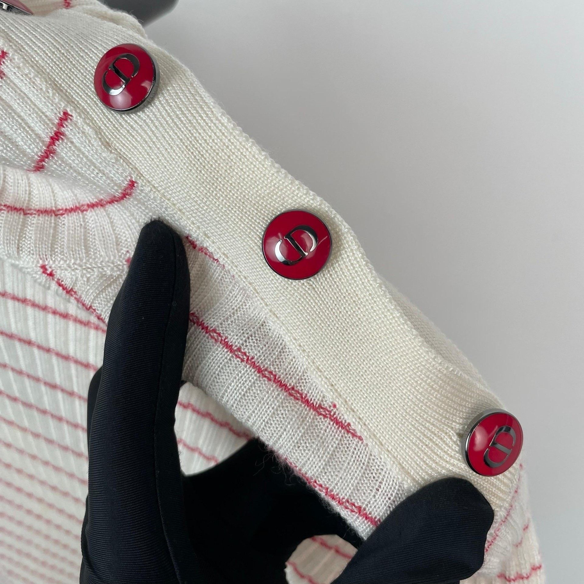 Dior Dior Retro Striped Pink Sweater 38 Women Size S / US 4 / IT 40 - 4 Thumbnail