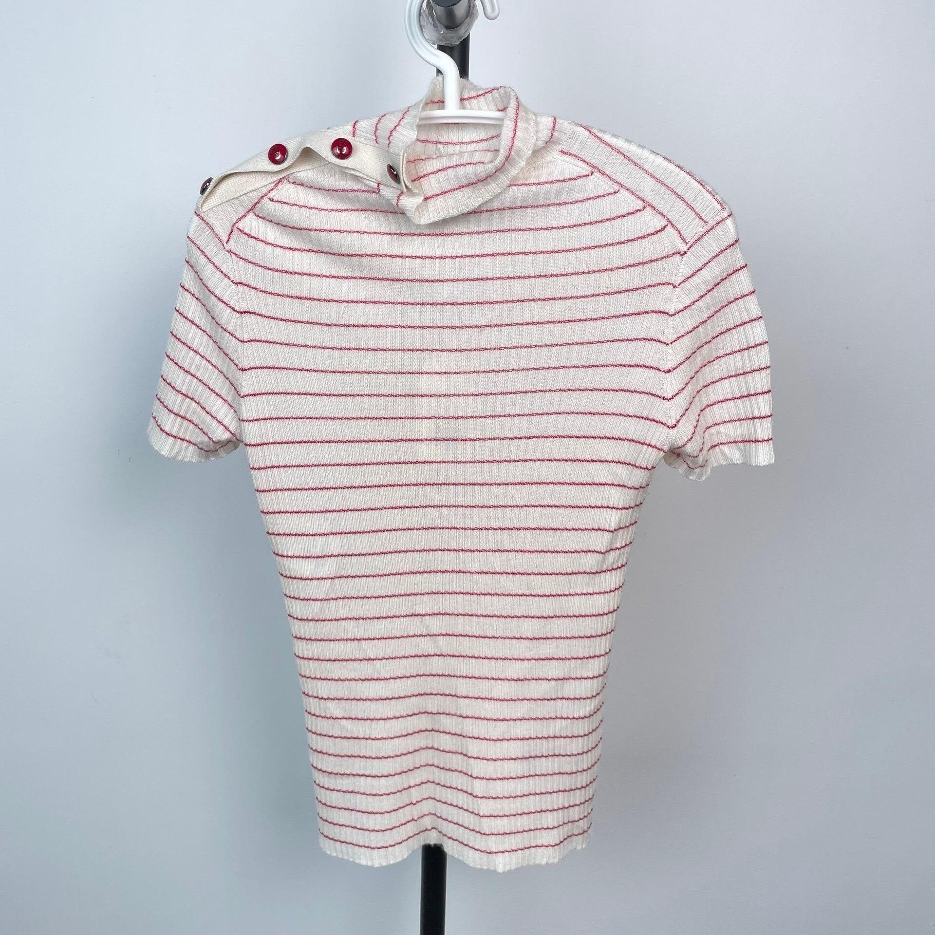 Dior Dior Retro Striped Pink Sweater 38 Women Size S / US 4 / IT 40 - 2 Thumbnail