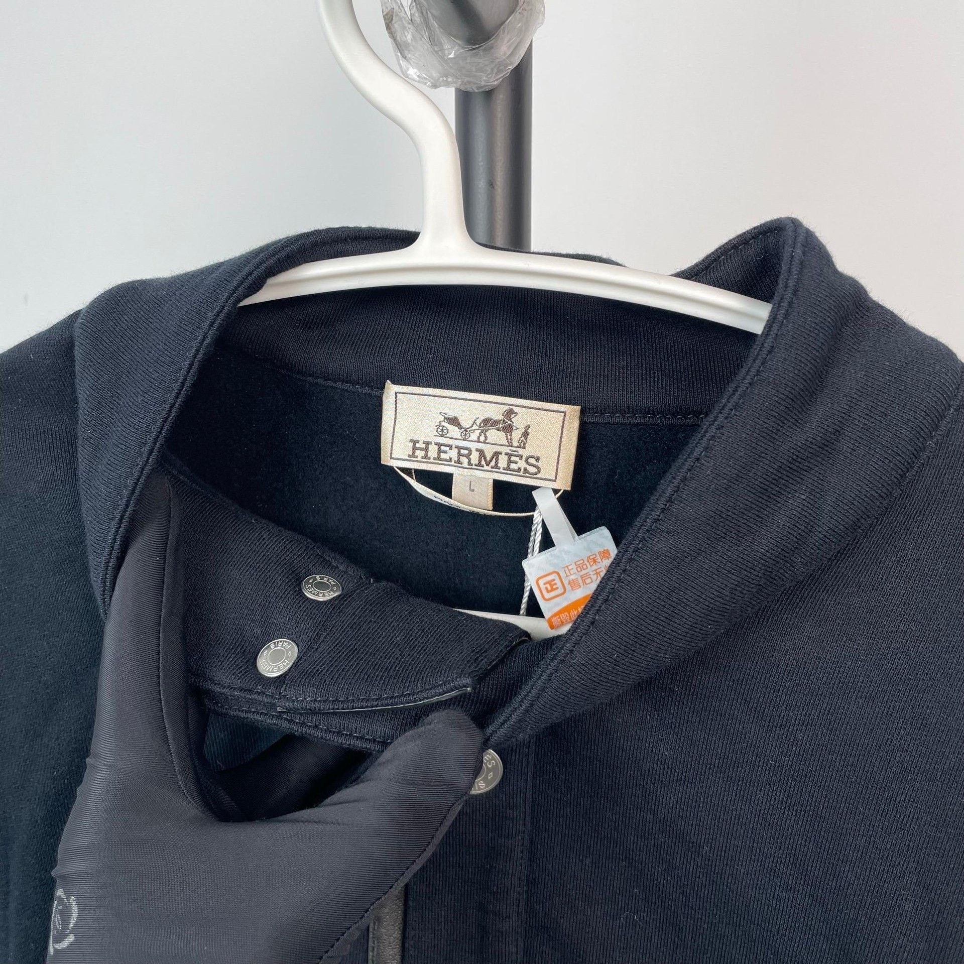 Hermes Hermes Thermal Black Hoodie L Women Size L / US 10 / IT 46 - 3 Thumbnail