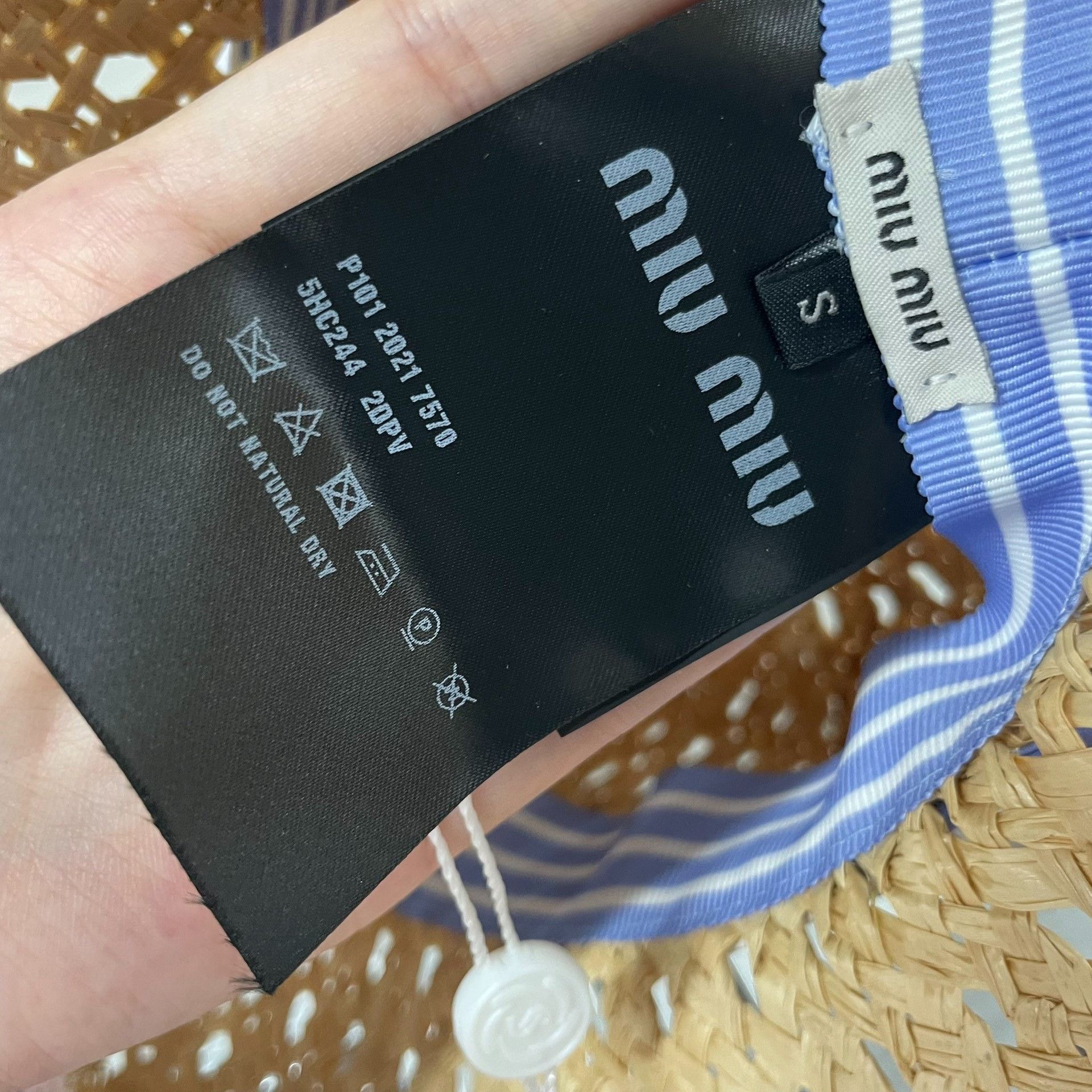 Miu Miu Miu Miu Knit Striped Blue Hat S Men Size ONE SIZE - 6 Thumbnail