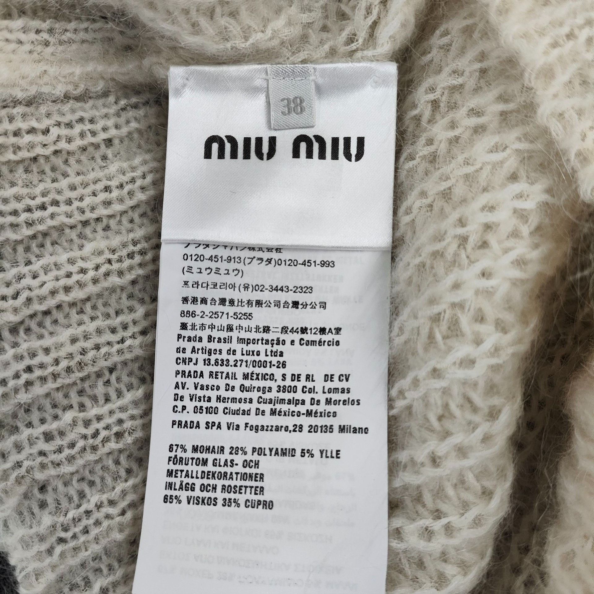 Miu Miu Miu Miu White Sweater S Women Size S / US 4 / IT 40 - 7 Thumbnail