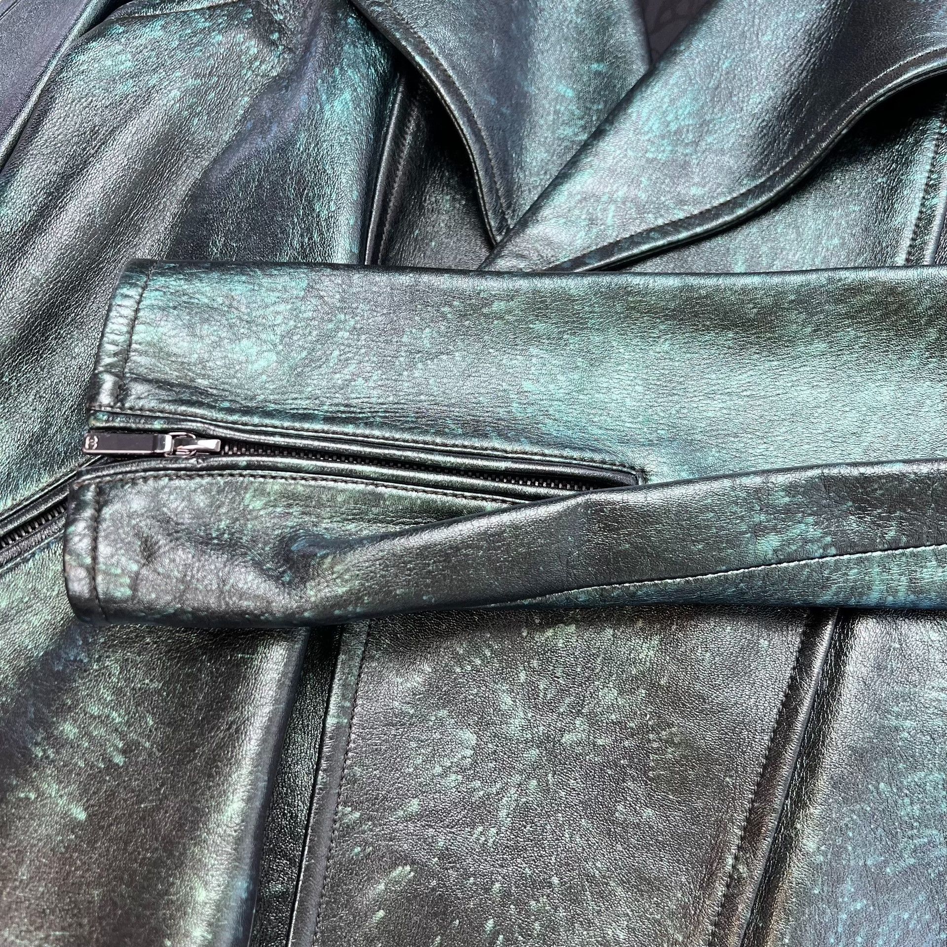Chanel Chanel Green Leather Jacket 38 Women Size S / US 4 / IT 40 - 7 Thumbnail
