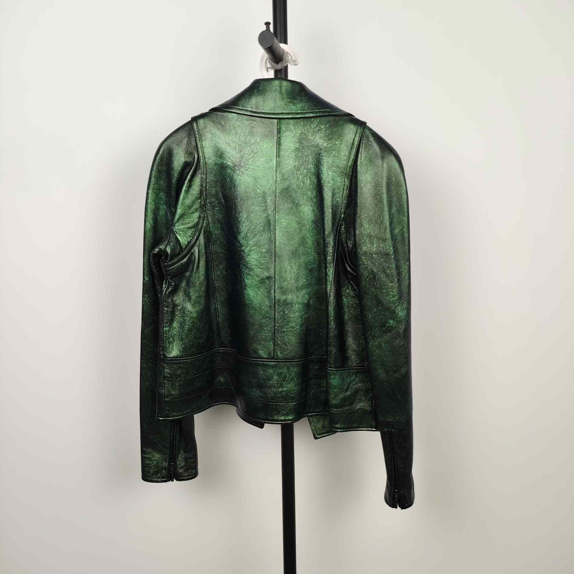 Chanel Chanel Green Leather Jacket 38 Women Size S / US 4 / IT 40 - 2 Thumbnail