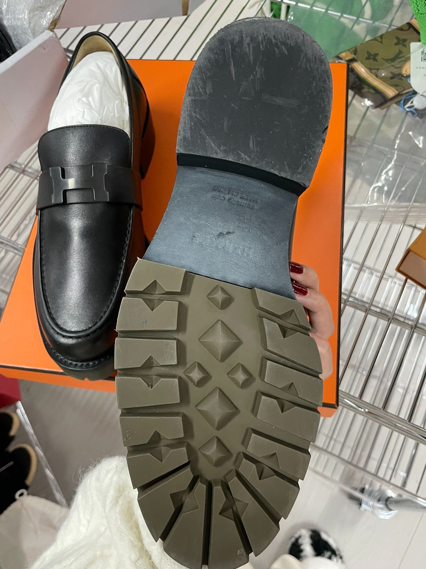 Hermes Hermes Leather Black Lowtop Sneakers 40 Men Size US 7.5 / EU 40-41 - 4 Thumbnail