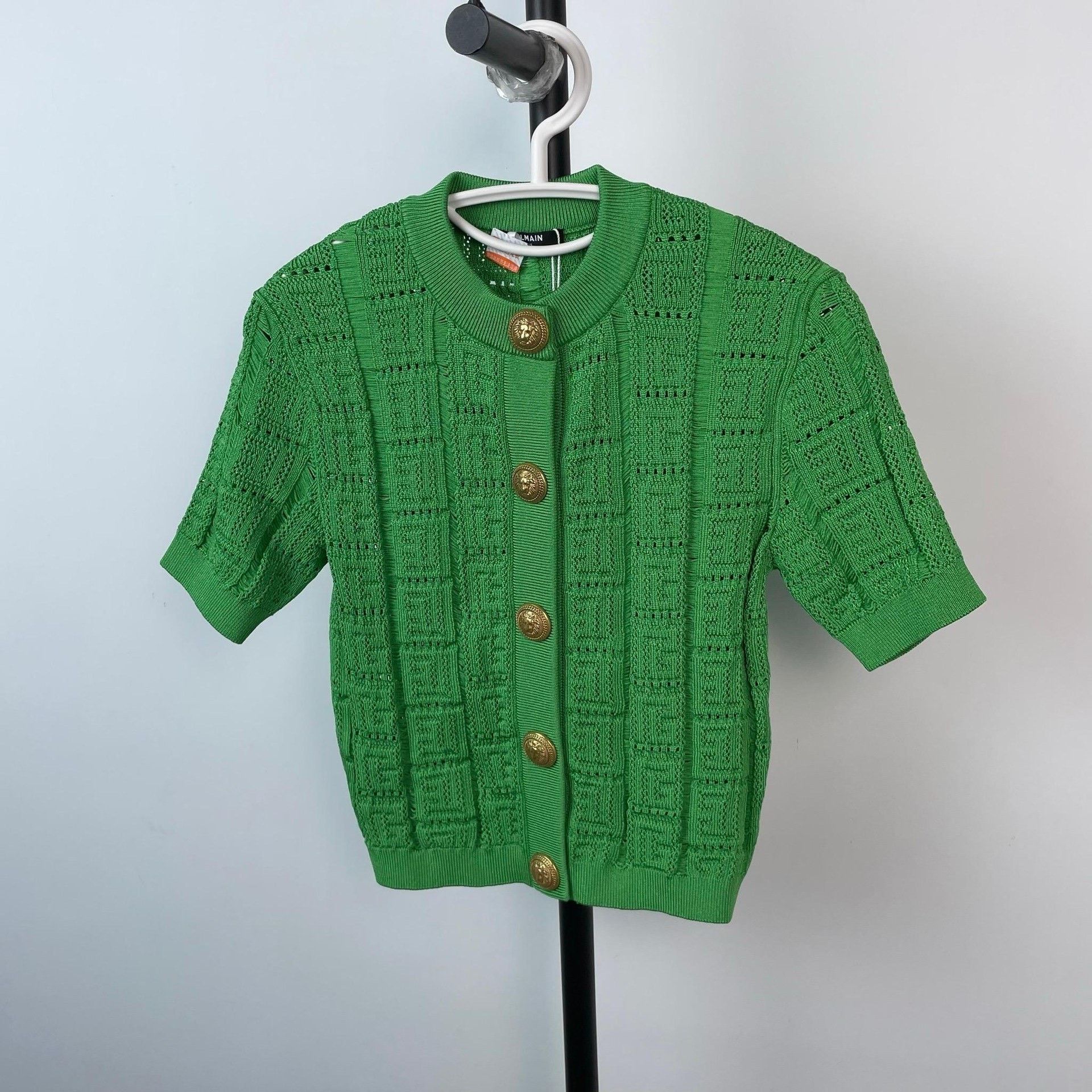 Balmain Balmain Knit Green Sweater 34 Women Size XS / US 0-2 / IT 36-38 - 2 Thumbnail