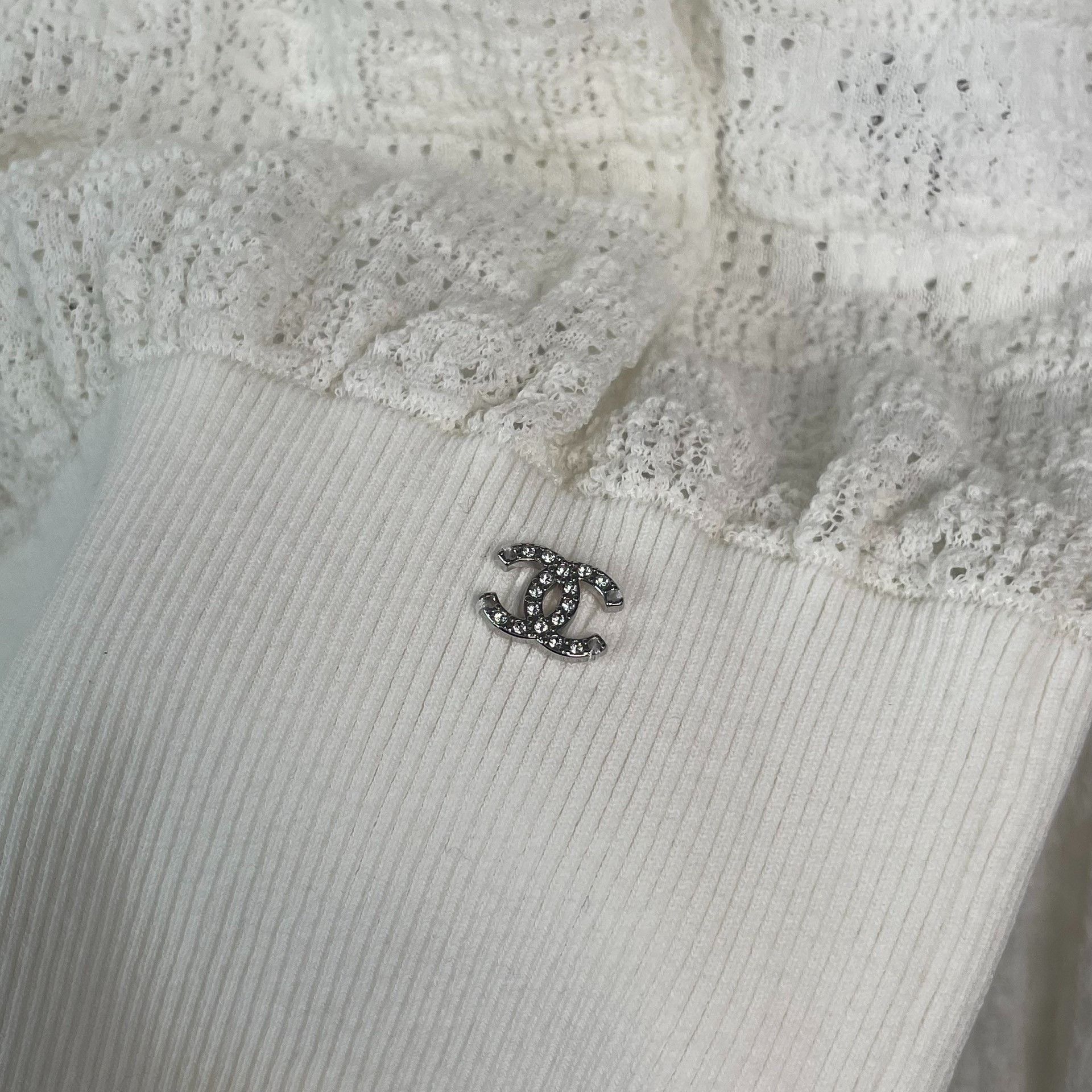 Chanel Chanel White Sweater 22 Women Size XS / US 0-2 / IT 36-38 - 3 Thumbnail