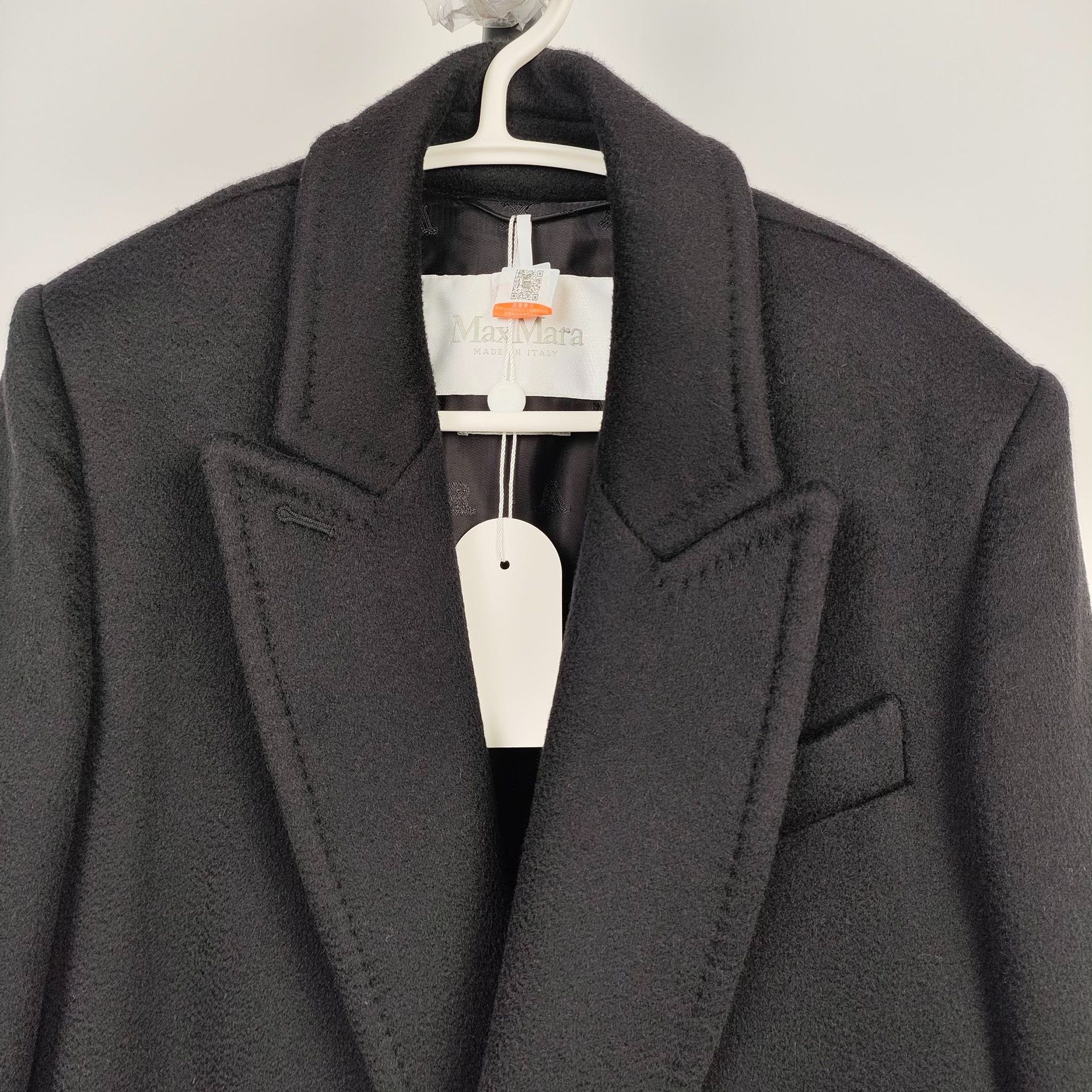 Max Mara Max Mara Long Black Coat 36 Women Size S / US 4 / IT 40 - 4 Thumbnail