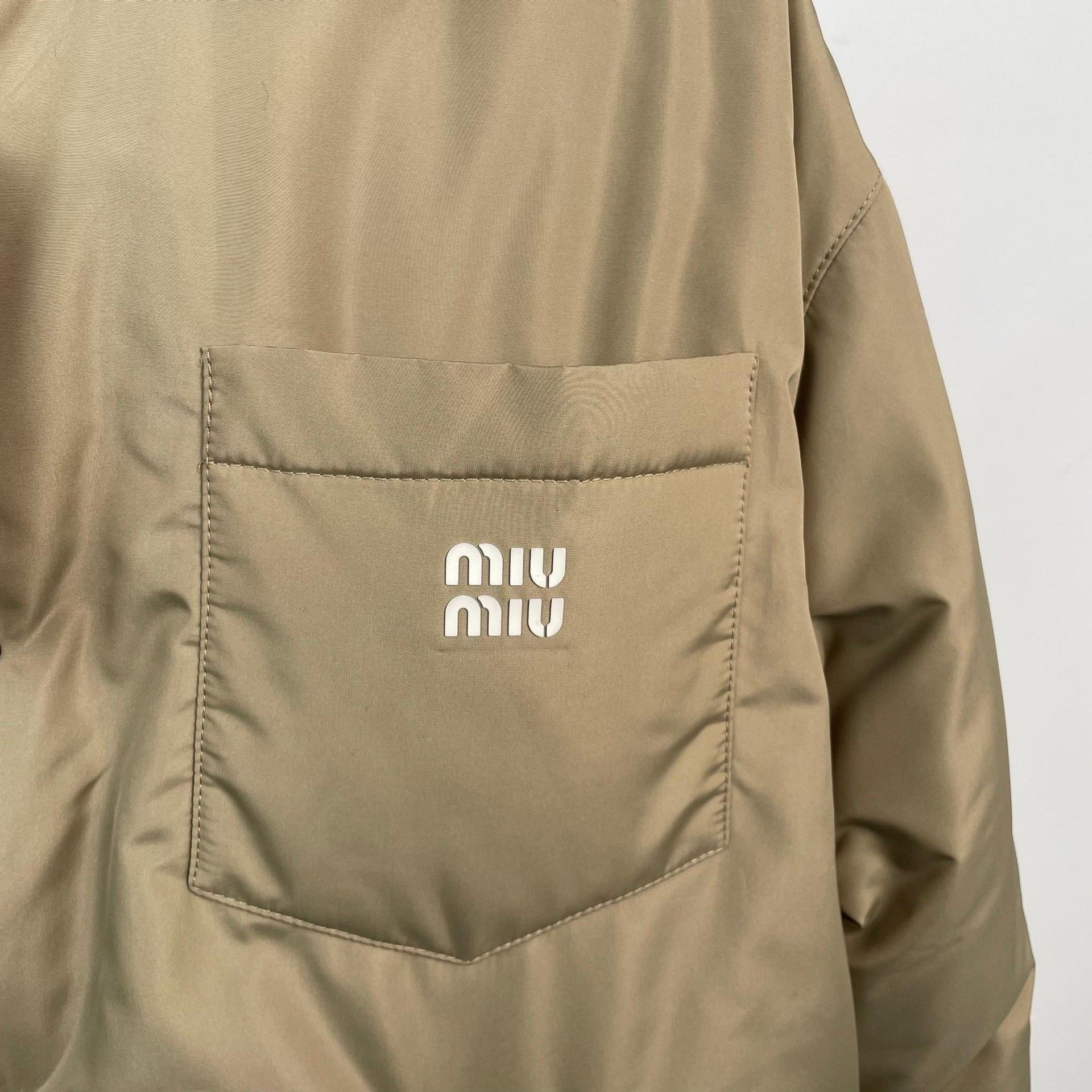 Miu Miu Miu Miu Long Beige Down Jacket 36 Women Size S / US 4 / IT 40 - 4 Thumbnail