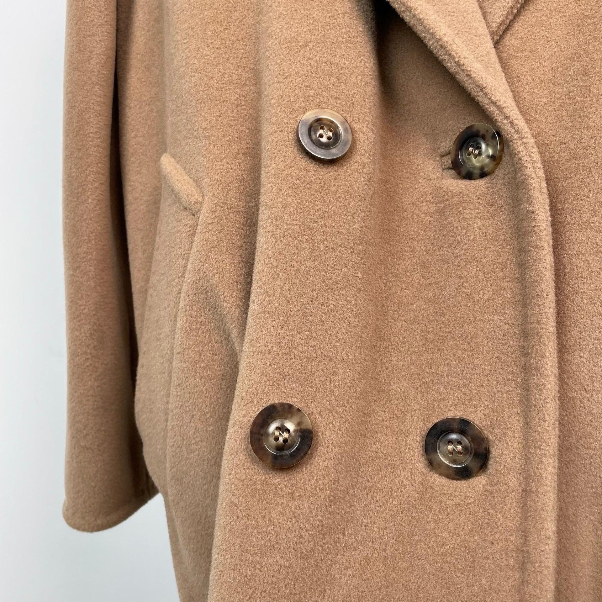 Max Mara Max Mara Wool Brown Coat 38 Women Size S / US 4 / IT 40 - 4 Thumbnail