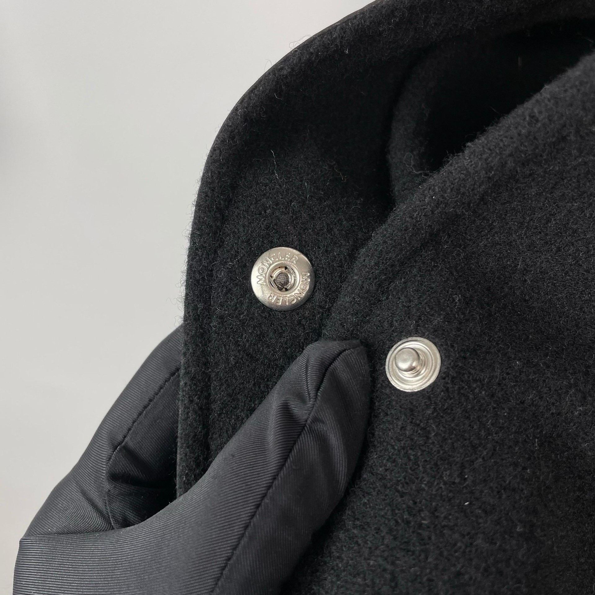 Moncler Moncler Wool Long Black Coat Women Size M / US 6-8 / IT 42-44 - 6 Thumbnail