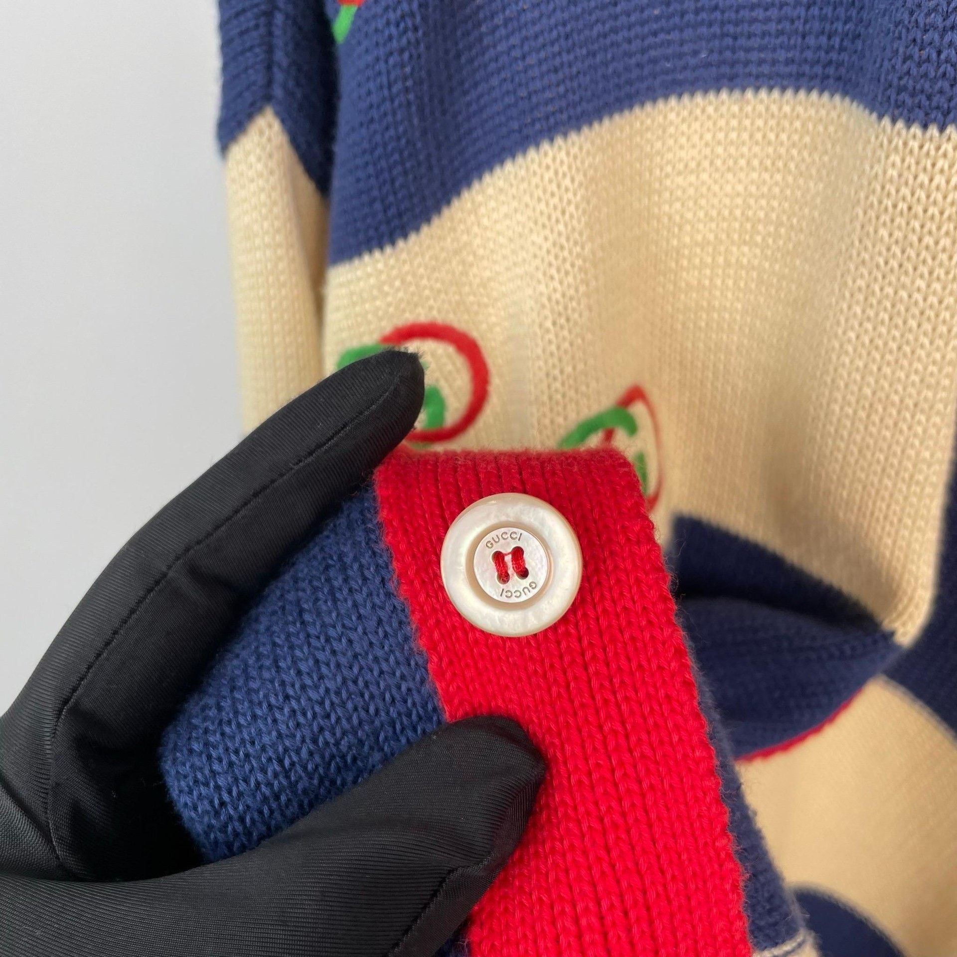 Gucci Gucci Knit Striped Blue Sweater S Women Size S / US 4 / IT 40 - 5 Thumbnail