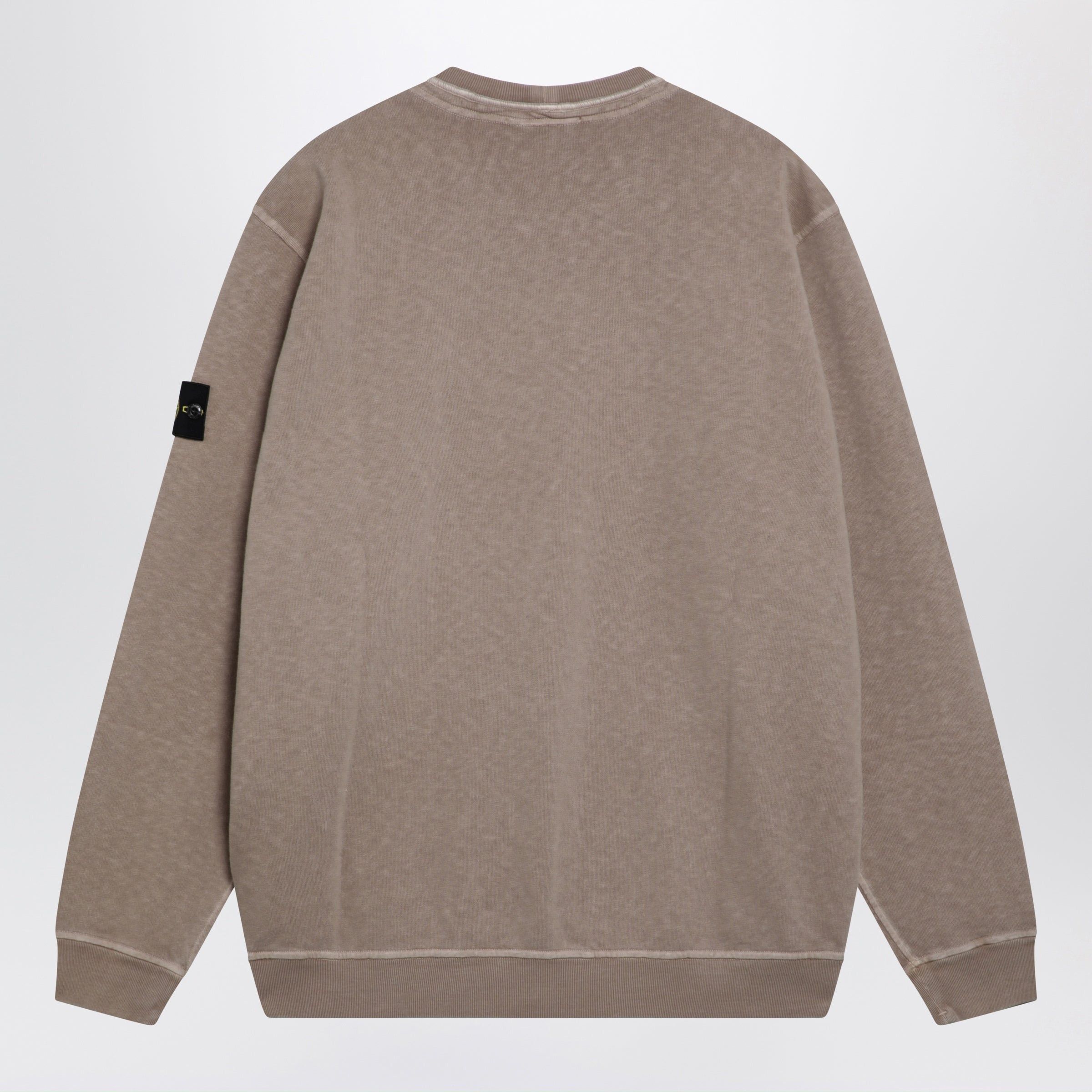 Stone Island Stone Island Crewneck Sweatshirt With Old Garment-Dyed Treatment In Slub Cotton In Beige Size US M / EU 48-50 / 2 - 2 Thumbnail