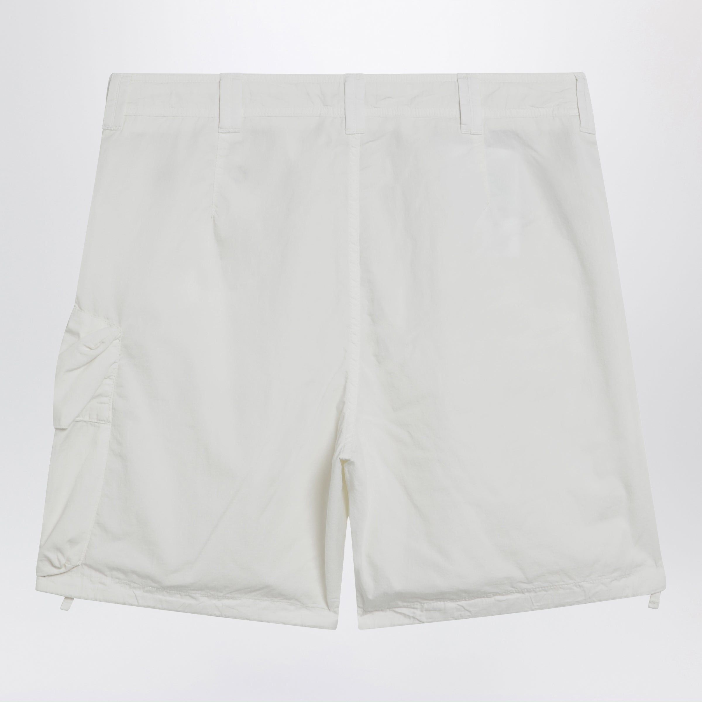 Stone Island Stone Island White Cotton And Nylon Ripstop Cargo Shorts Size US 33 - 2 Thumbnail
