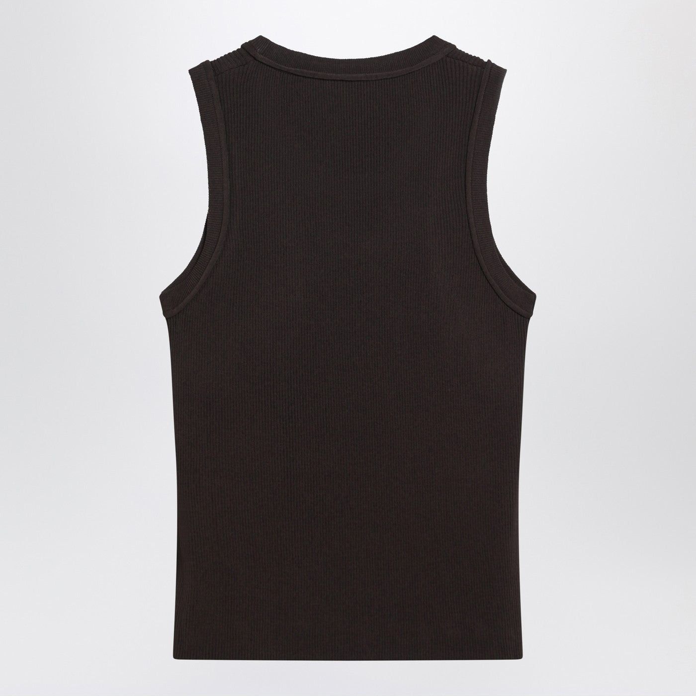 Loewe Loewe Brown Ribbed Viscose-Blend Tank Top Size L / US 10 / IT 46 - 2 Thumbnail