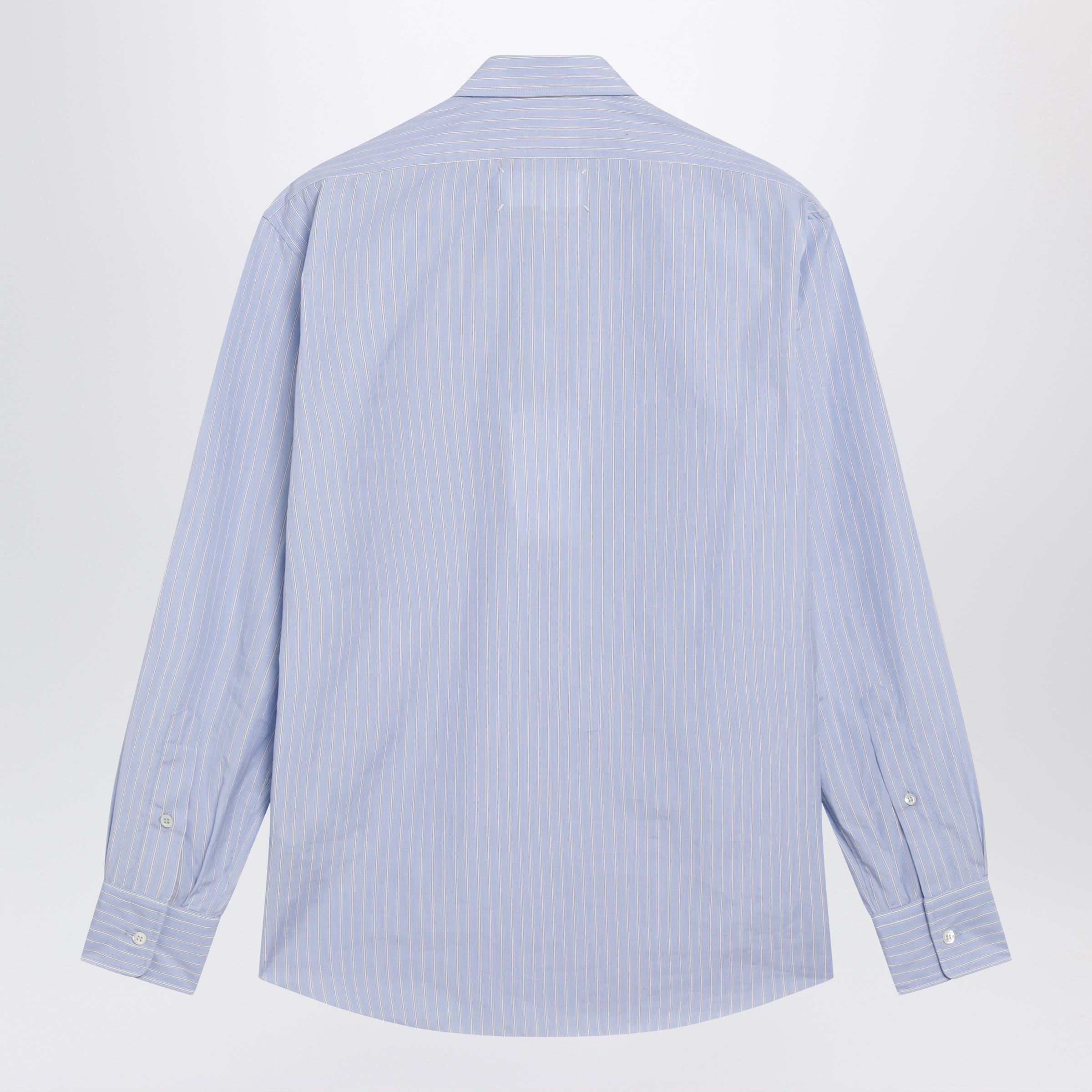 Maison Margiela Maison Margiela Striped Shirt In Light Blue Cotton Size US XXL / EU 58 / 5 - 2 Thumbnail