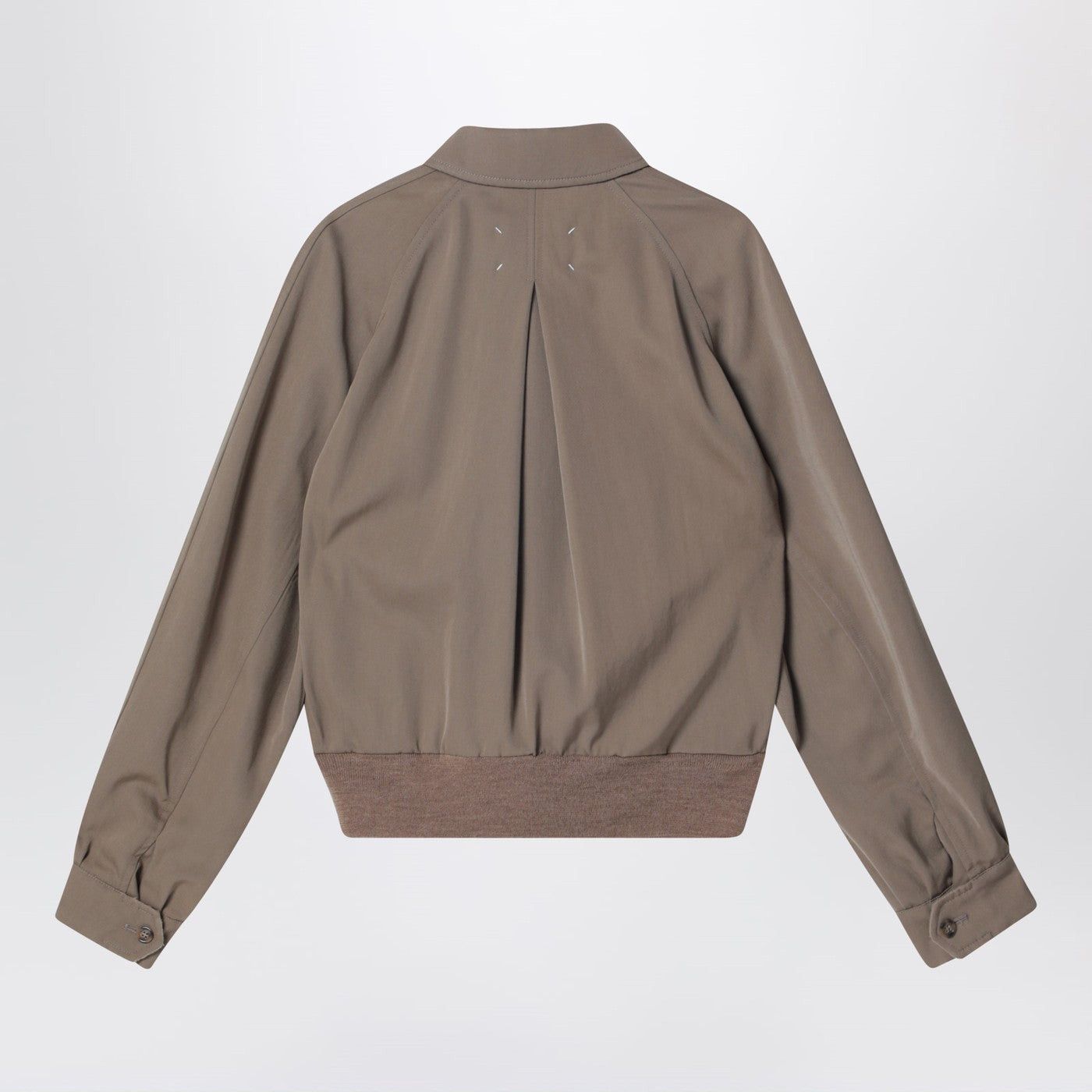 Maison Margiela Maison Margiela Beige Virgin Wool Zip-Up Jacket Size M / US 6-8 / IT 42-44 - 2 Thumbnail