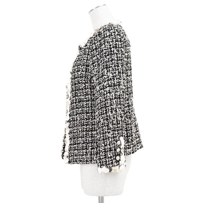 Chanel Chanel Chanel Fancy Tweed Jacket Textile Outerwear P35389 DUTY FREE for USA Size ONE SIZE - 3 Thumbnail