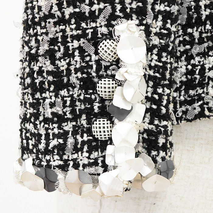 Chanel Chanel Chanel Fancy Tweed Jacket Textile Outerwear P35389 DUTY FREE for USA Size ONE SIZE - 12 Thumbnail