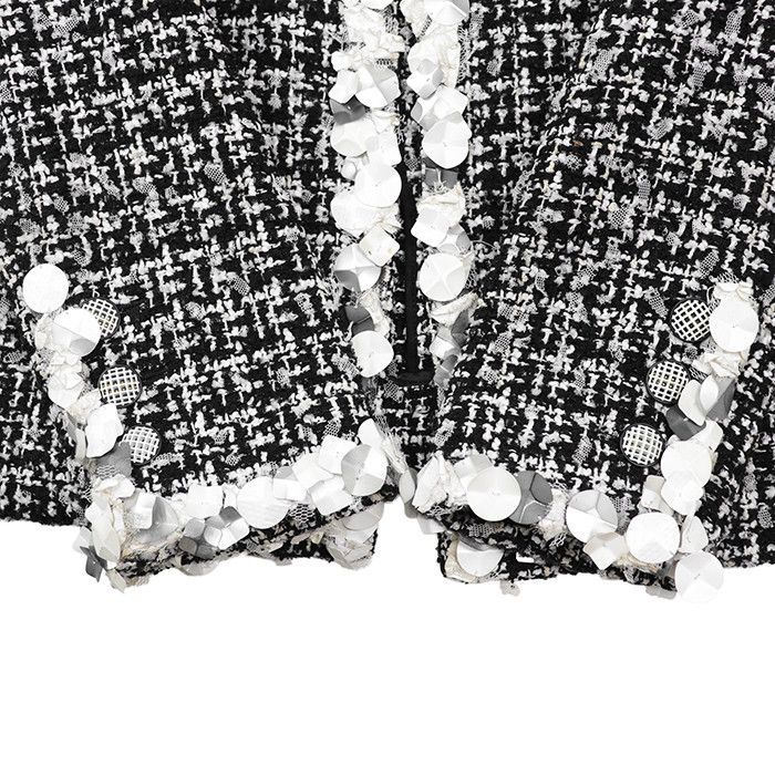 Chanel Chanel Chanel Fancy Tweed Jacket Textile Outerwear P35389 DUTY FREE for USA Size ONE SIZE - 11 Thumbnail