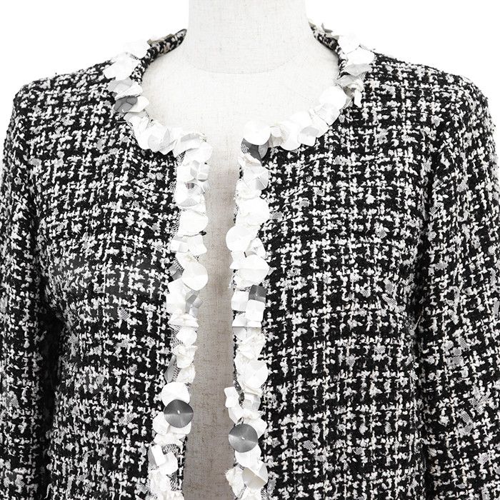 Chanel Chanel Chanel Fancy Tweed Jacket Textile Outerwear P35389 DUTY FREE for USA Size ONE SIZE - 2 Thumbnail