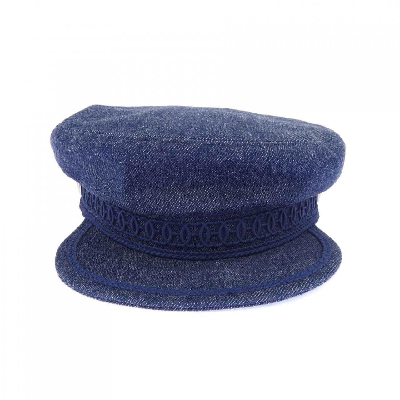 Hermes Hermes Hermes CABOURG H ANCRE Denim Cap Textile Hats DUTY FREE for USA Size ONE SIZE - 2 Thumbnail