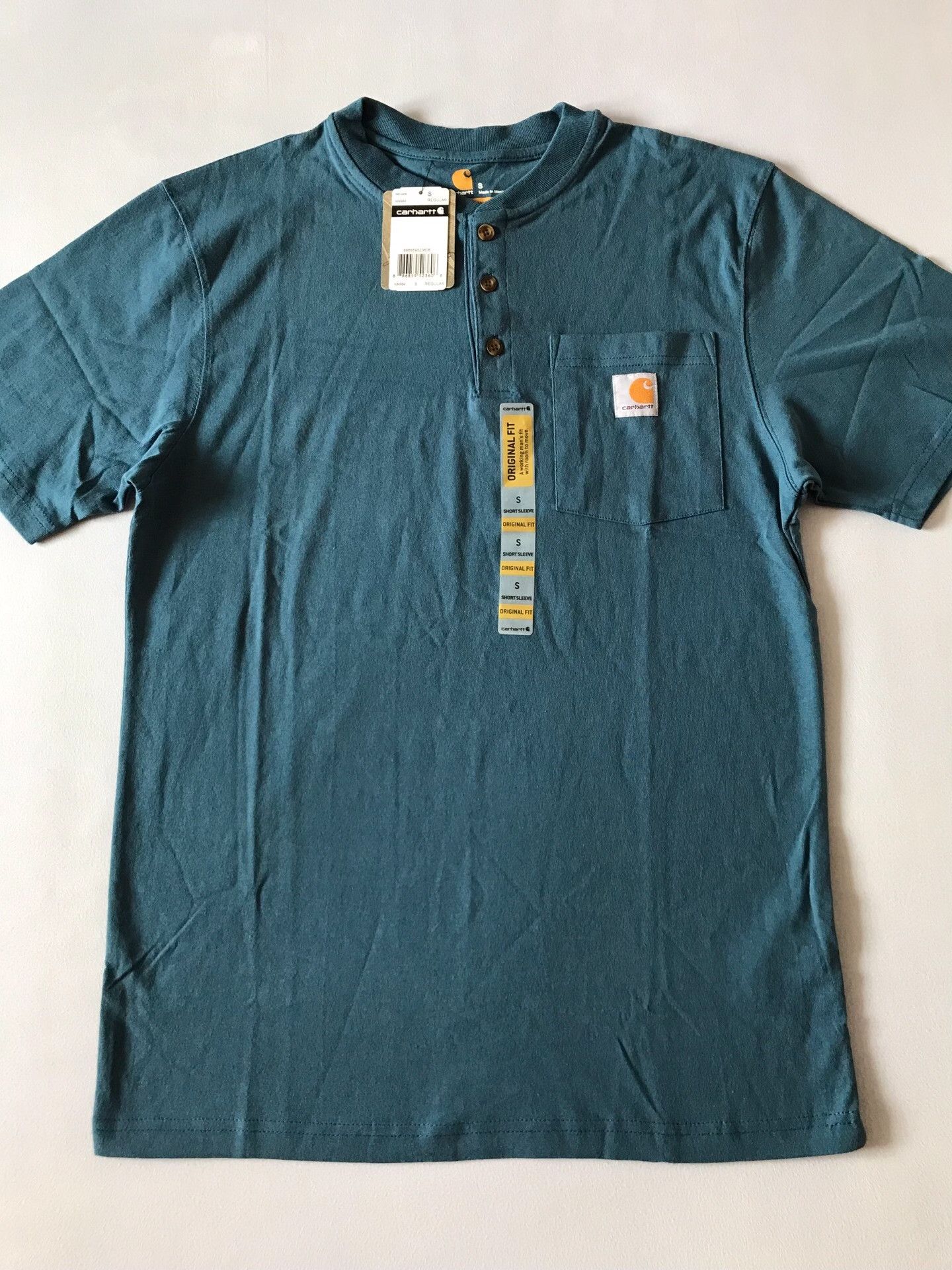 Carhartt Carhartt K84 984 Henley Short-Sleeve T-Shirt Size US S / EU 44-46 / 1 - 3 Thumbnail