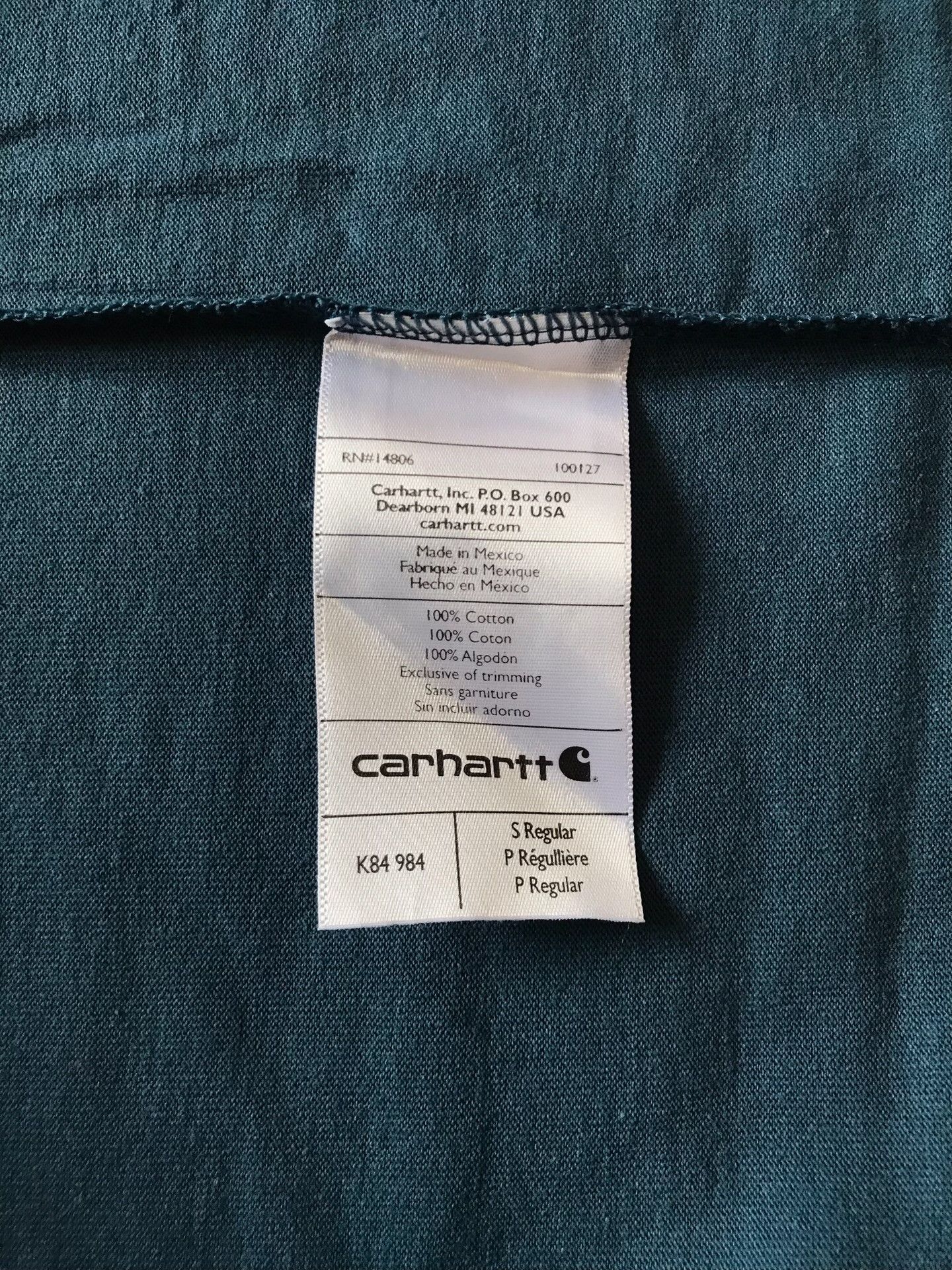 Carhartt Carhartt K84 984 Henley Short-Sleeve T-Shirt Size US S / EU 44-46 / 1 - 8 Thumbnail