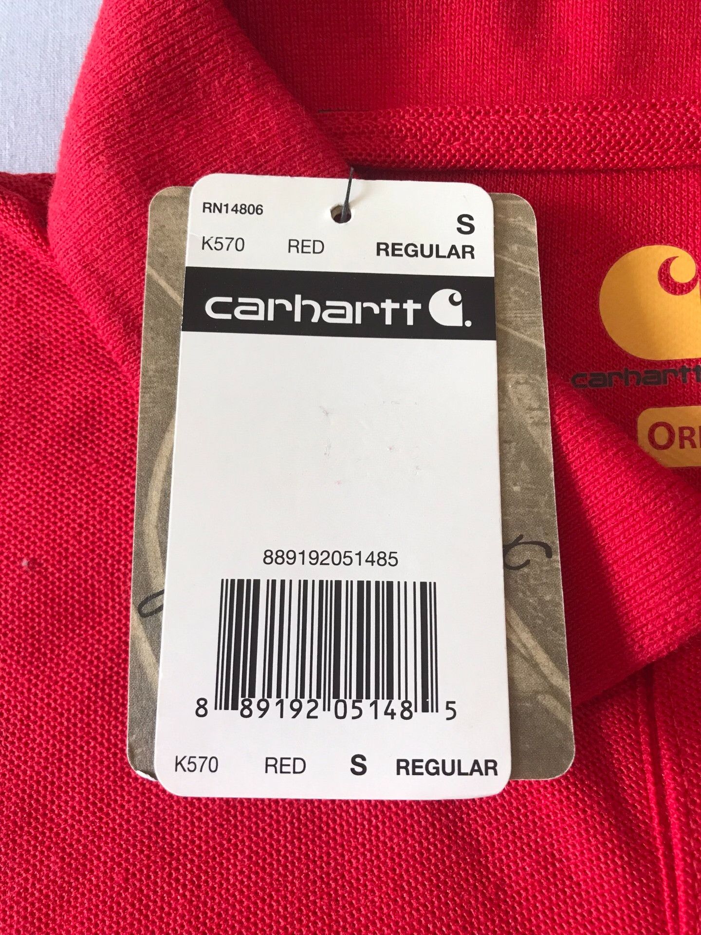 Carhartt Carhartt K570 Red Short Sleeve Polo Size US S / EU 44-46 / 1 - 7 Thumbnail