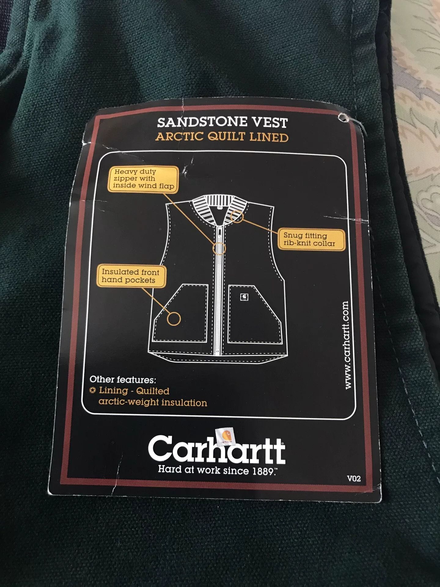 Carhartt Carhartt V02 SPC Spruce Green Vest Size US L / EU 52-54 / 3 - 8 Thumbnail