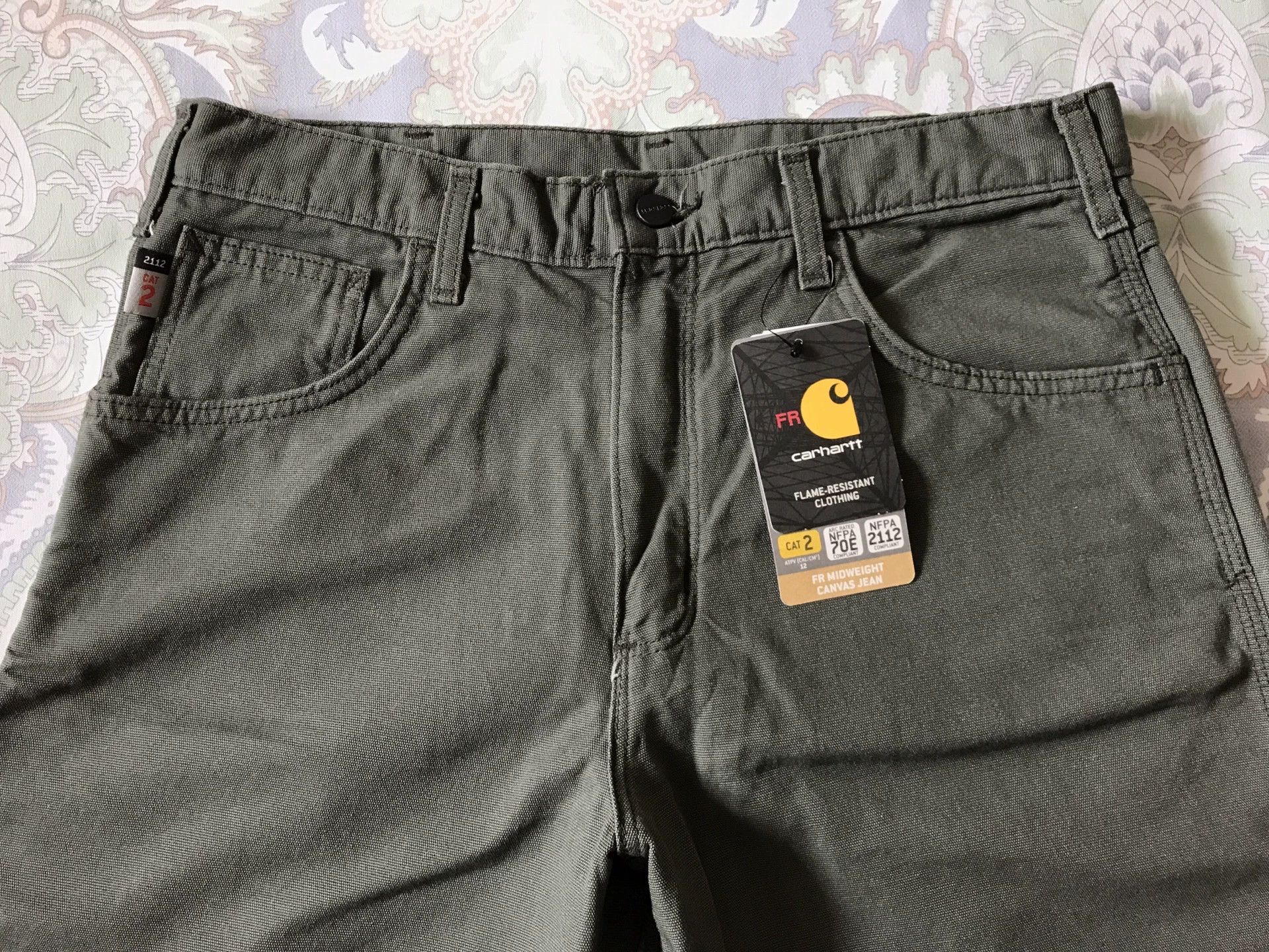 Carhartt Carhartt FRB159 Moss Green W34L30 Cargo Pants Size US 34 / EU 50 - 4 Thumbnail