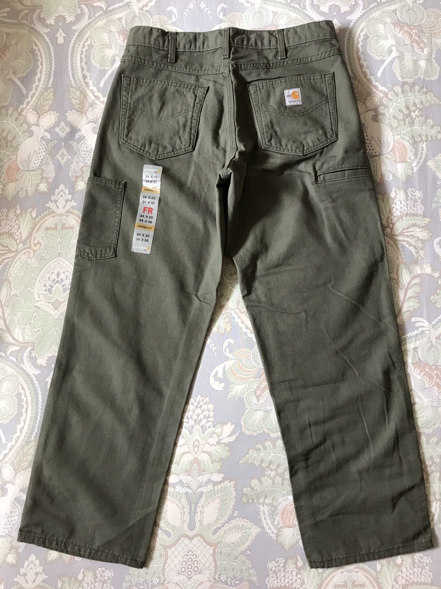 Carhartt Carhartt FRB159 Moss Green W34L30 Cargo Pants Size US 34 / EU 50 - 3 Thumbnail