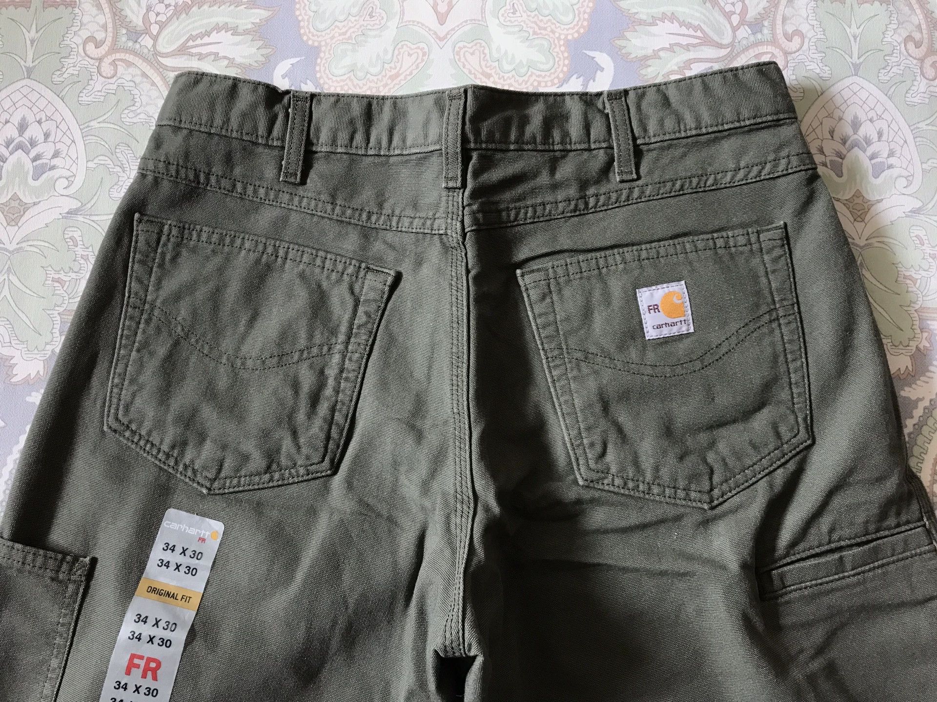 Carhartt Carhartt FRB159 Moss Green W34L30 Cargo Pants Size US 34 / EU 50 - 5 Thumbnail