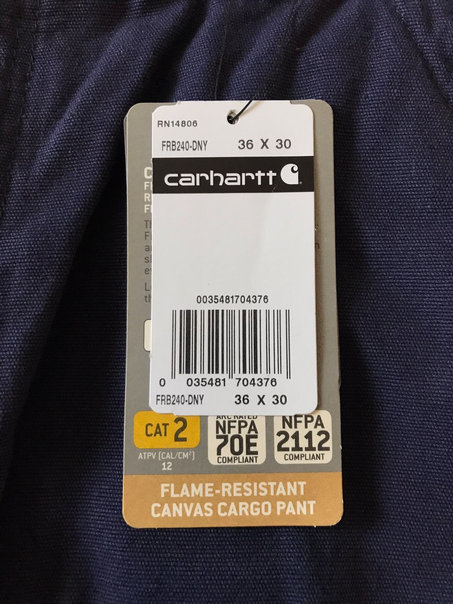 Carhartt Carhartt FRB240 Navy Cargo Pants W36L30 Size US 36 / EU 52 - 8 Thumbnail