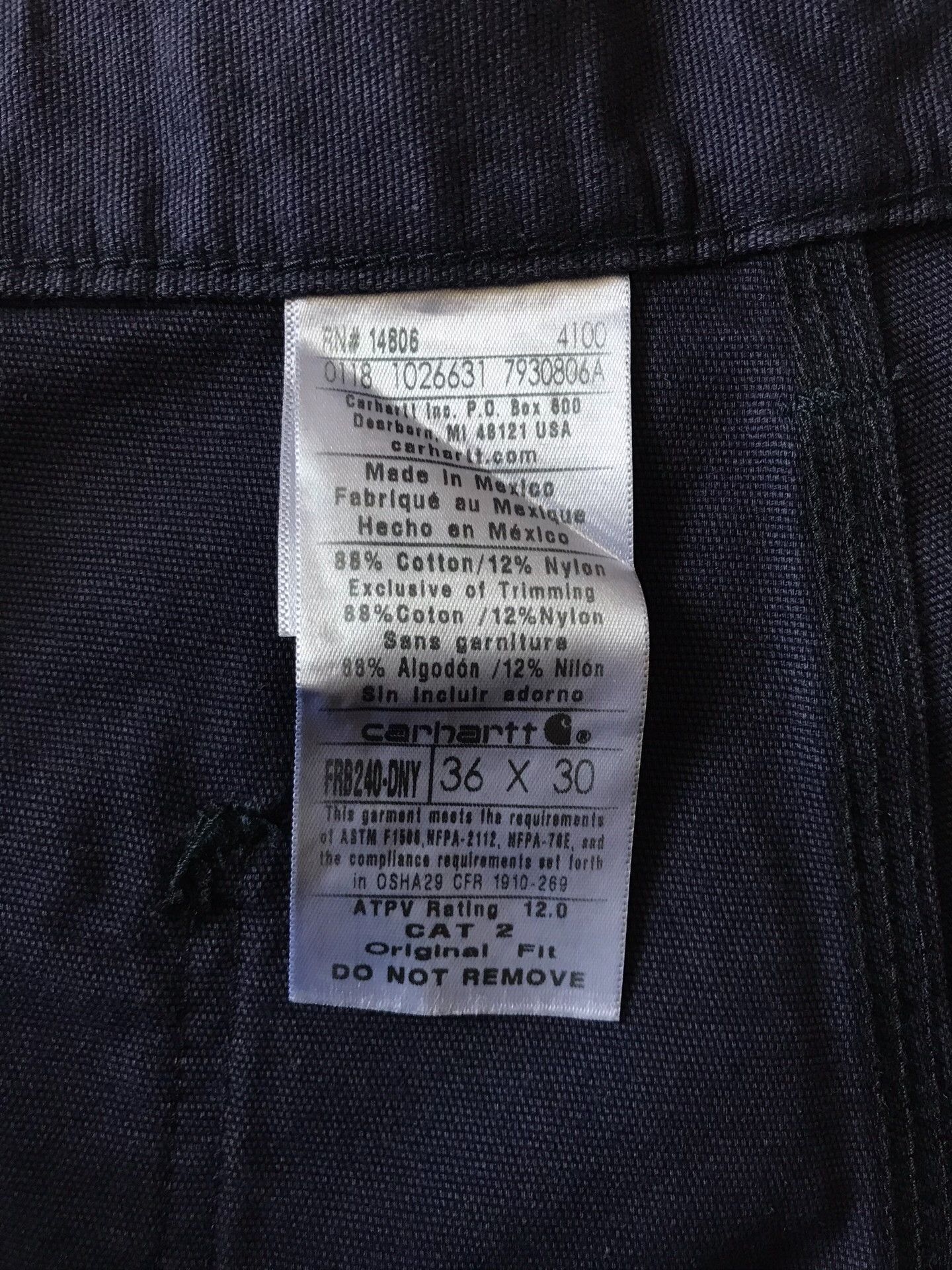 Carhartt Carhartt FRB240 Navy Cargo Pants W36L30 Size US 36 / EU 52 - 9 Thumbnail
