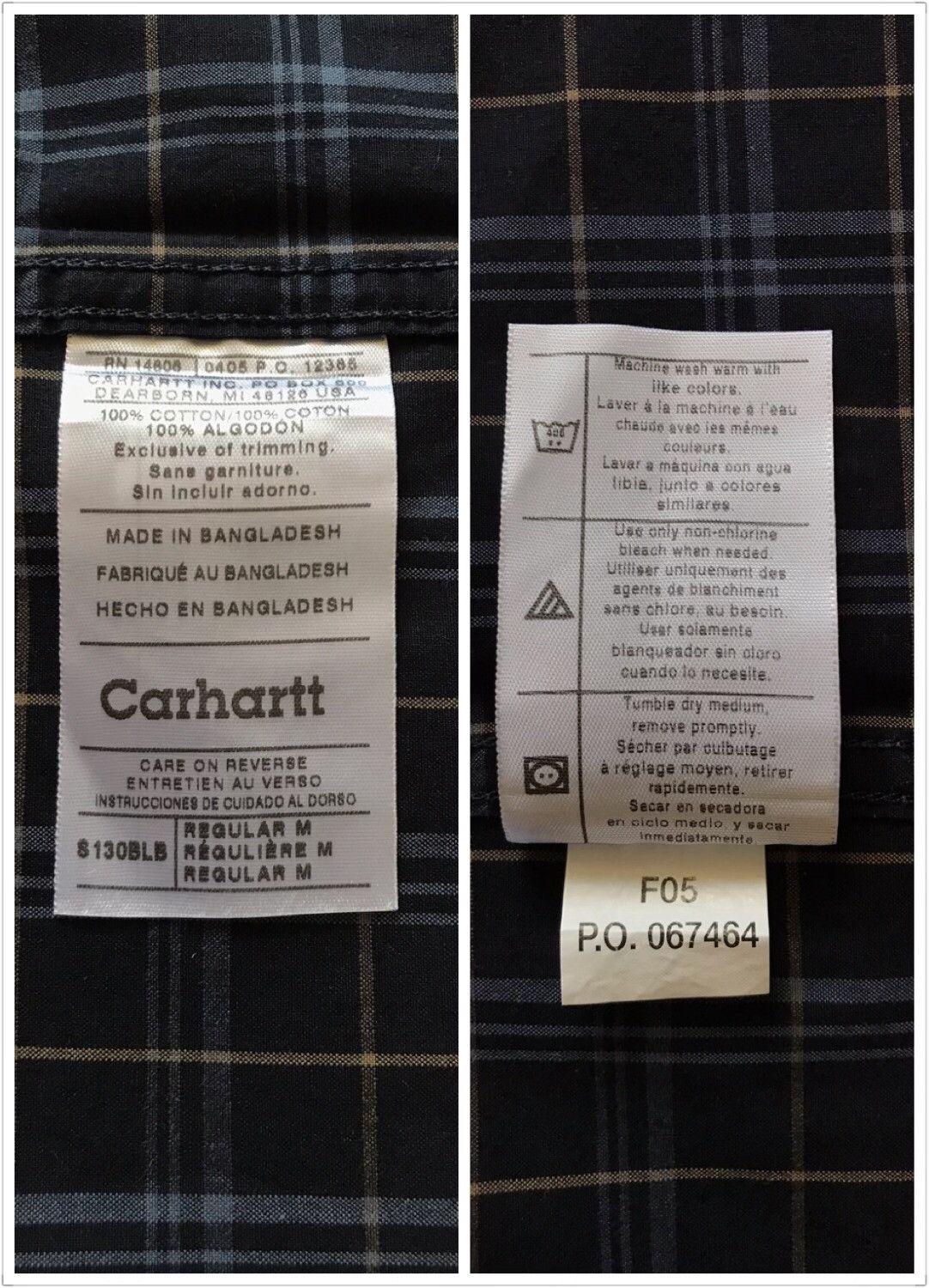Carhartt Carhartt S130 BLB Check Work Shirt Size US M / EU 48-50 / 2 - 9 Thumbnail