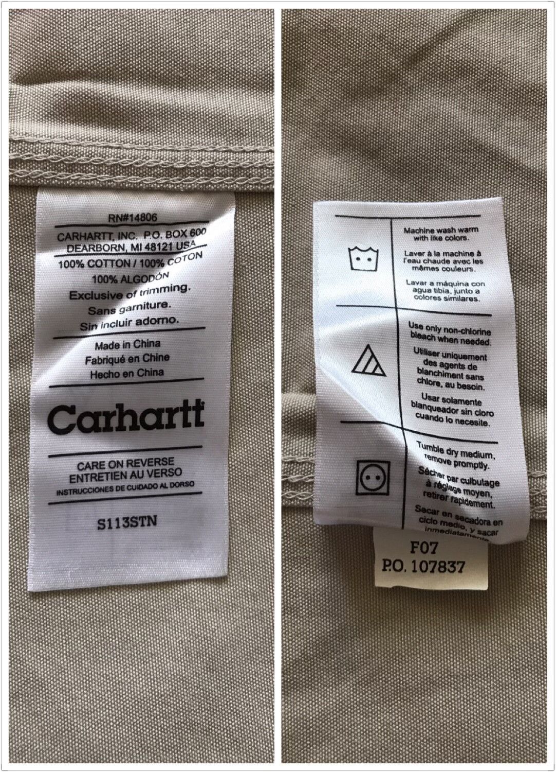 Carhartt Carhartt S113 STN Work Shirt Size US M / EU 48-50 / 2 - 9 Thumbnail