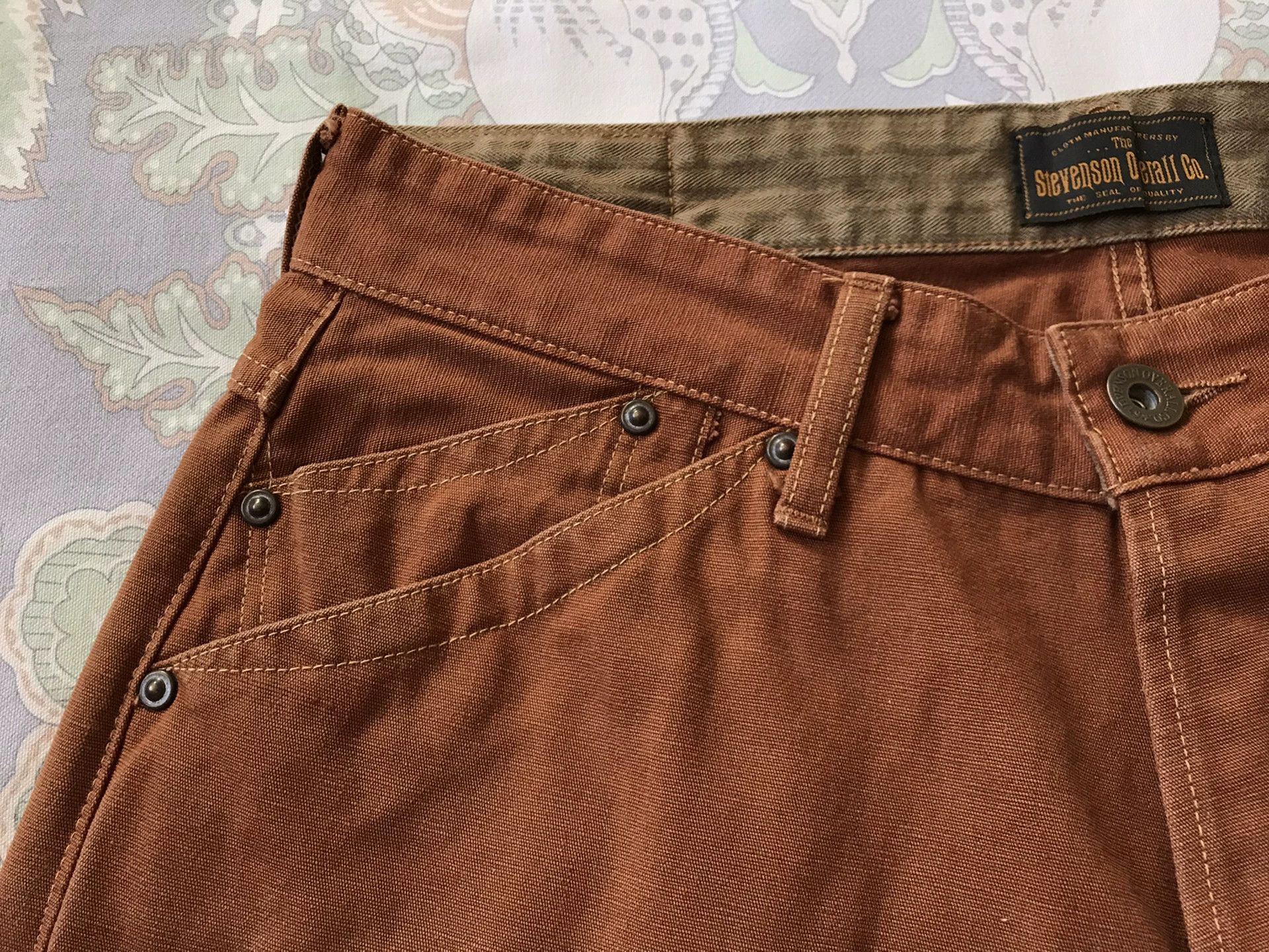 Stevenson Overall Co. Stevenson Overall 380 Brick Red Canvas Pants Size US 29 - 6 Thumbnail