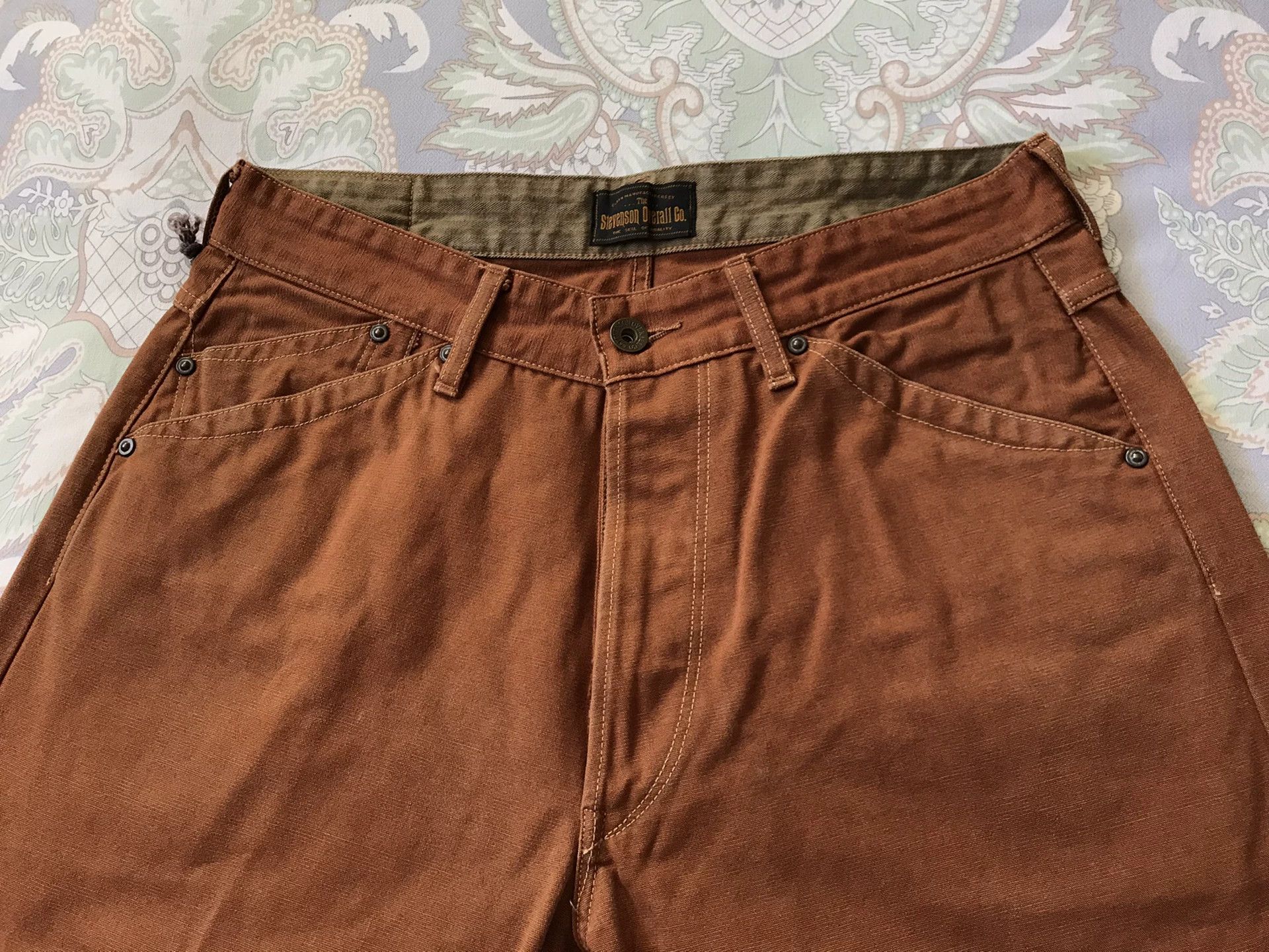 Stevenson Overall Co. Stevenson Overall 380 Brick Red Canvas Pants Size US 29 - 2 Thumbnail