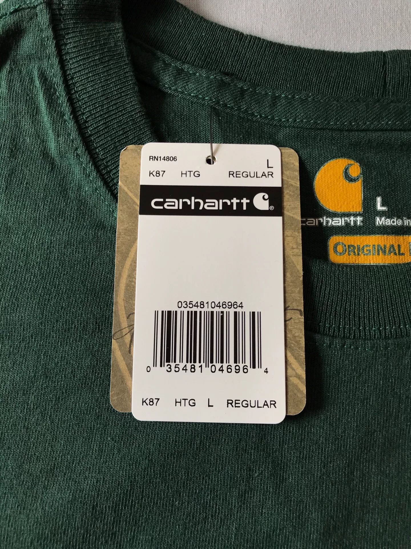 Carhartt Carhartt K87 Main Line Short-Sleeve T-Shirt Size US L / EU 52-54 / 3 - 7 Thumbnail