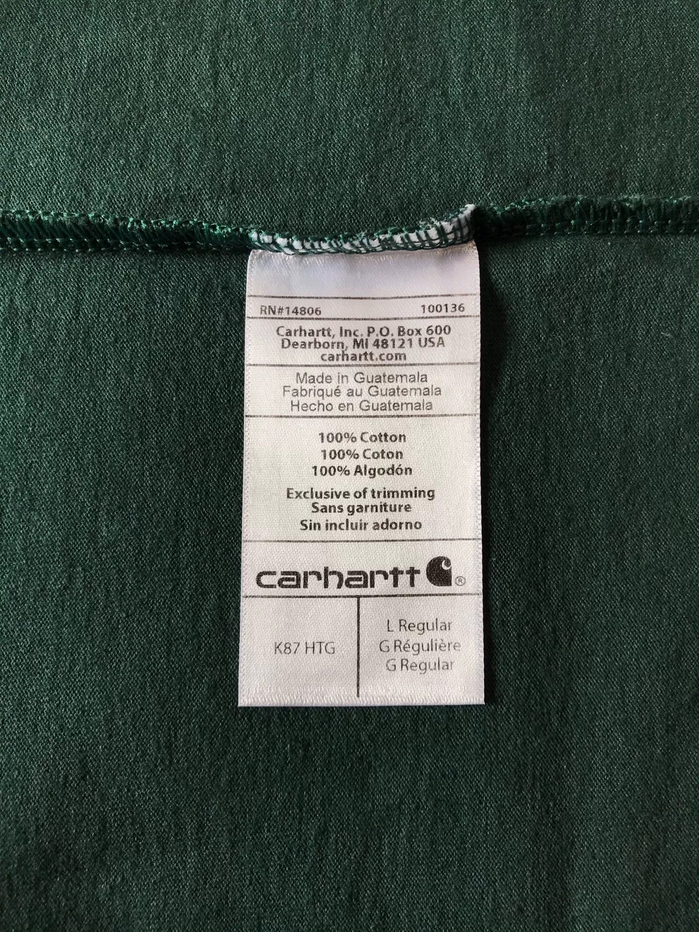 Carhartt Carhartt K87 Main Line Short-Sleeve T-Shirt Size US L / EU 52-54 / 3 - 8 Thumbnail