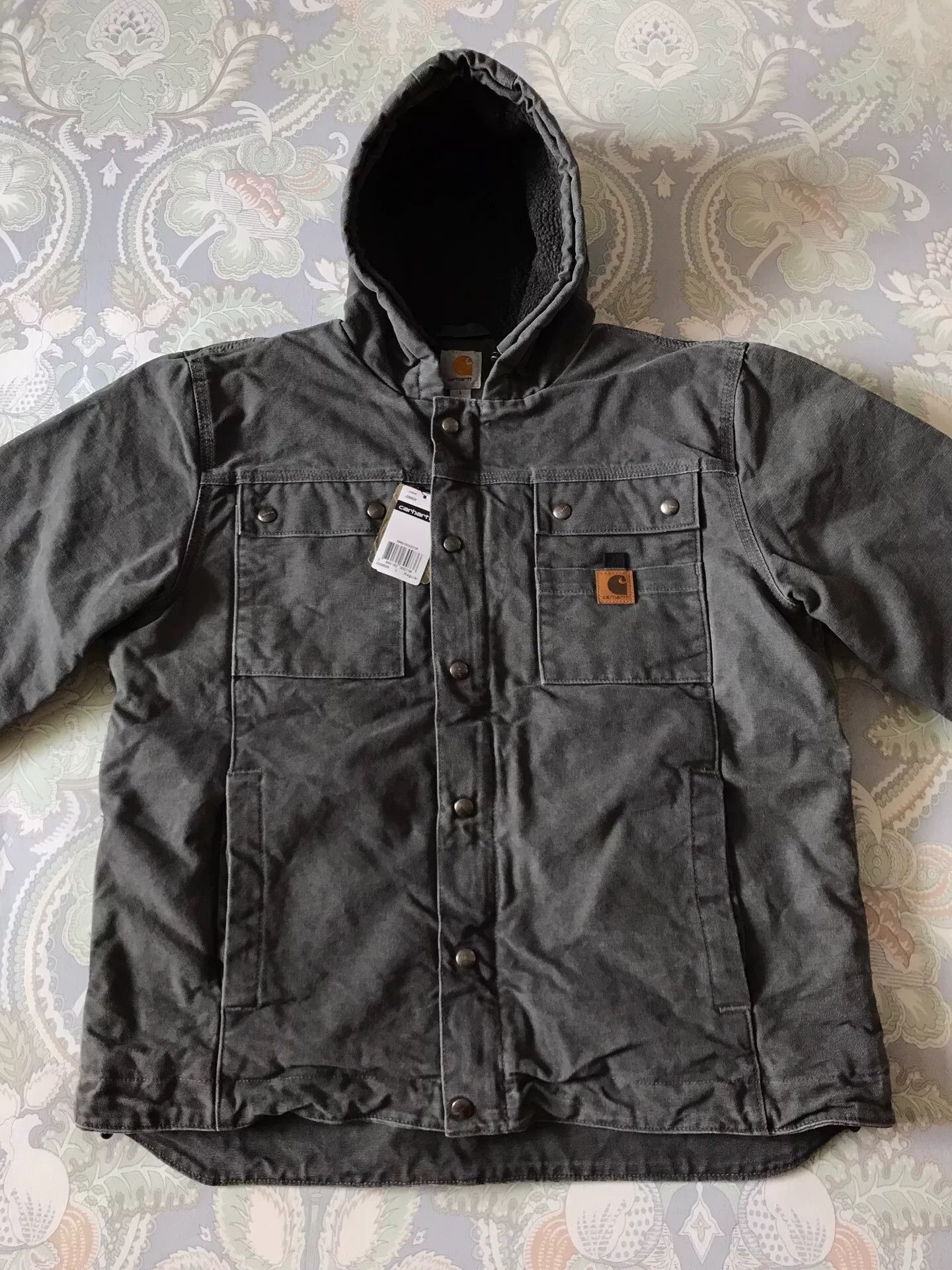 Carhartt Carhartt 102285 Washed Canvas Hooded Jacket Size US L / EU 52-54 / 3 - 4 Thumbnail